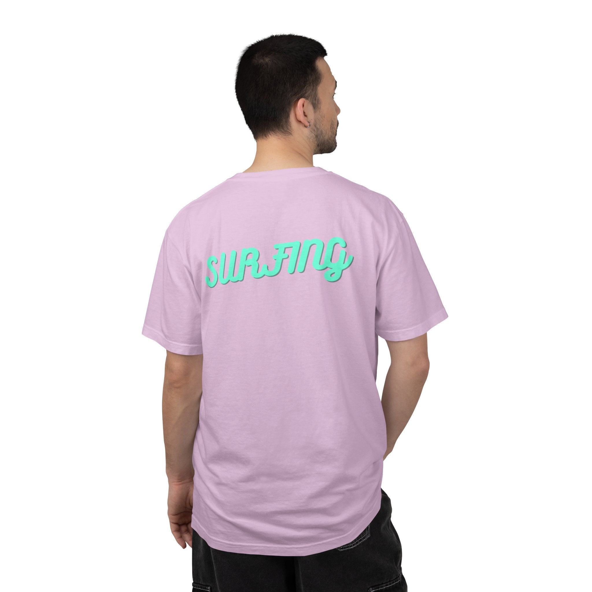California Beach Surf T-Shirt  Retro Palm Trees & ‘SURFING’ Graphic