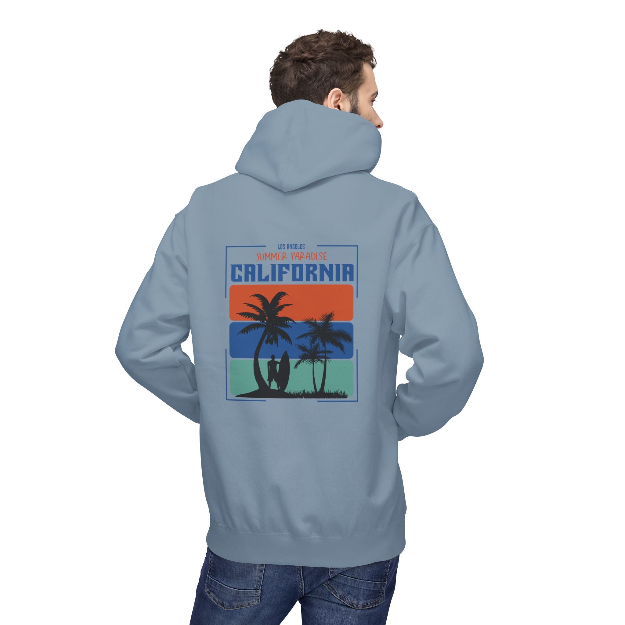 California Sunset Surf Hoodie  Summer Vacation Beach Pullover