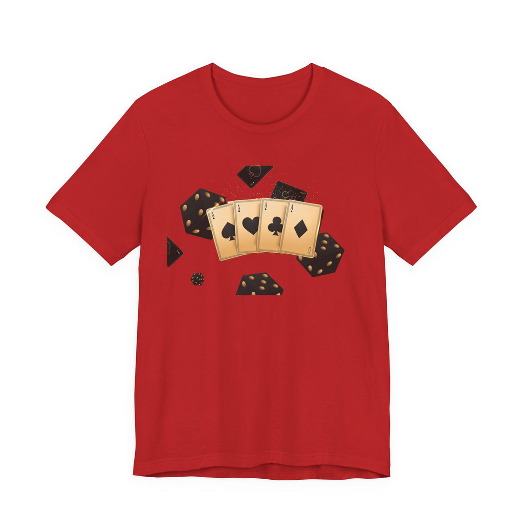 Gold Playing Cards tee Poker Card Suit Design