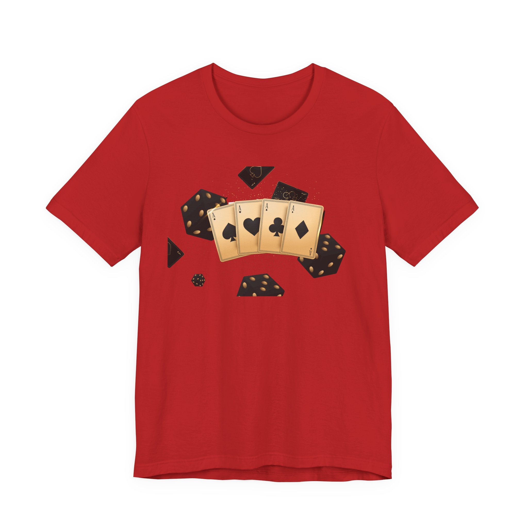 Gold Playing Cards tee Poker Card Suit Design