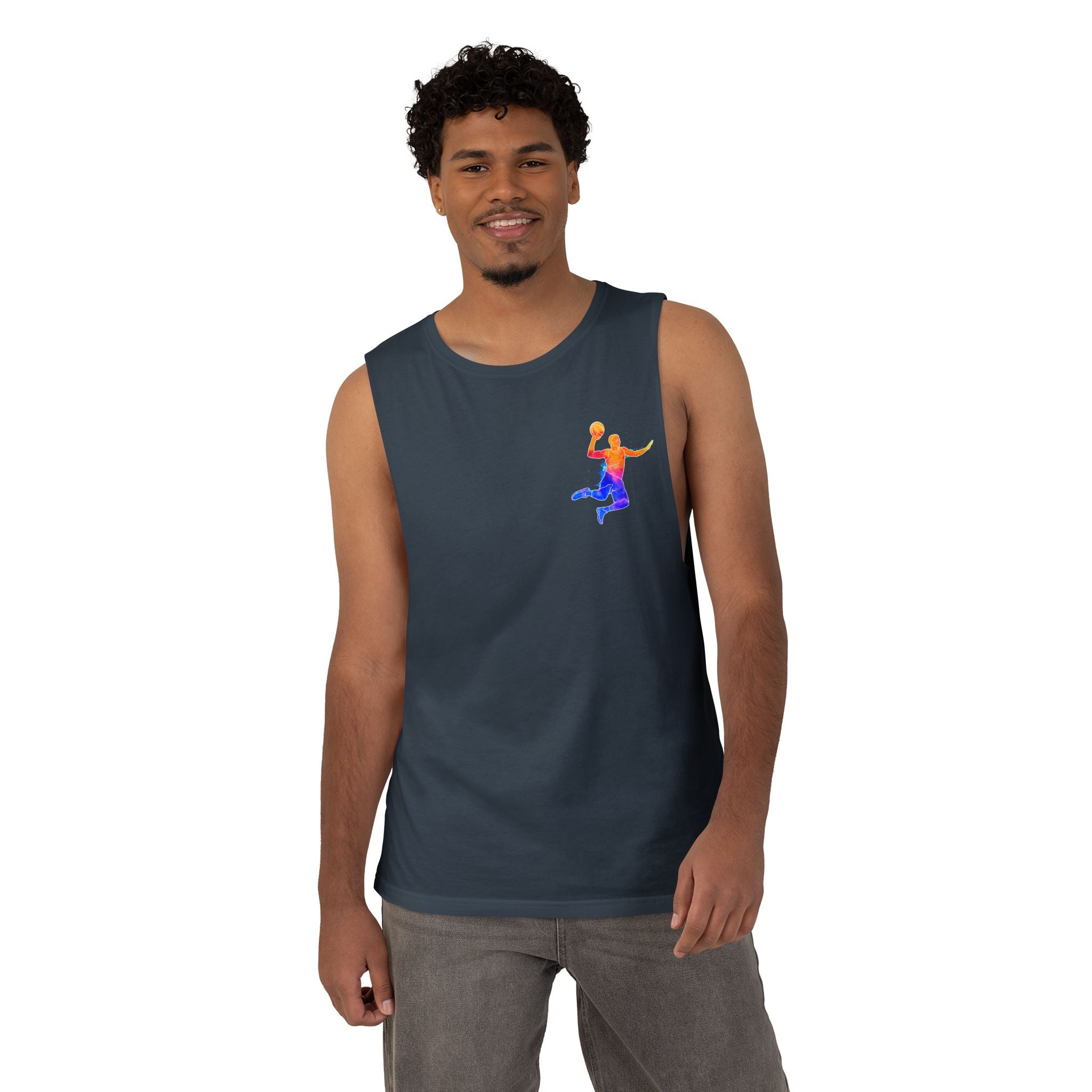 Basketball Tank Top  Colorful Player Graphic Athletic Workout Shirt