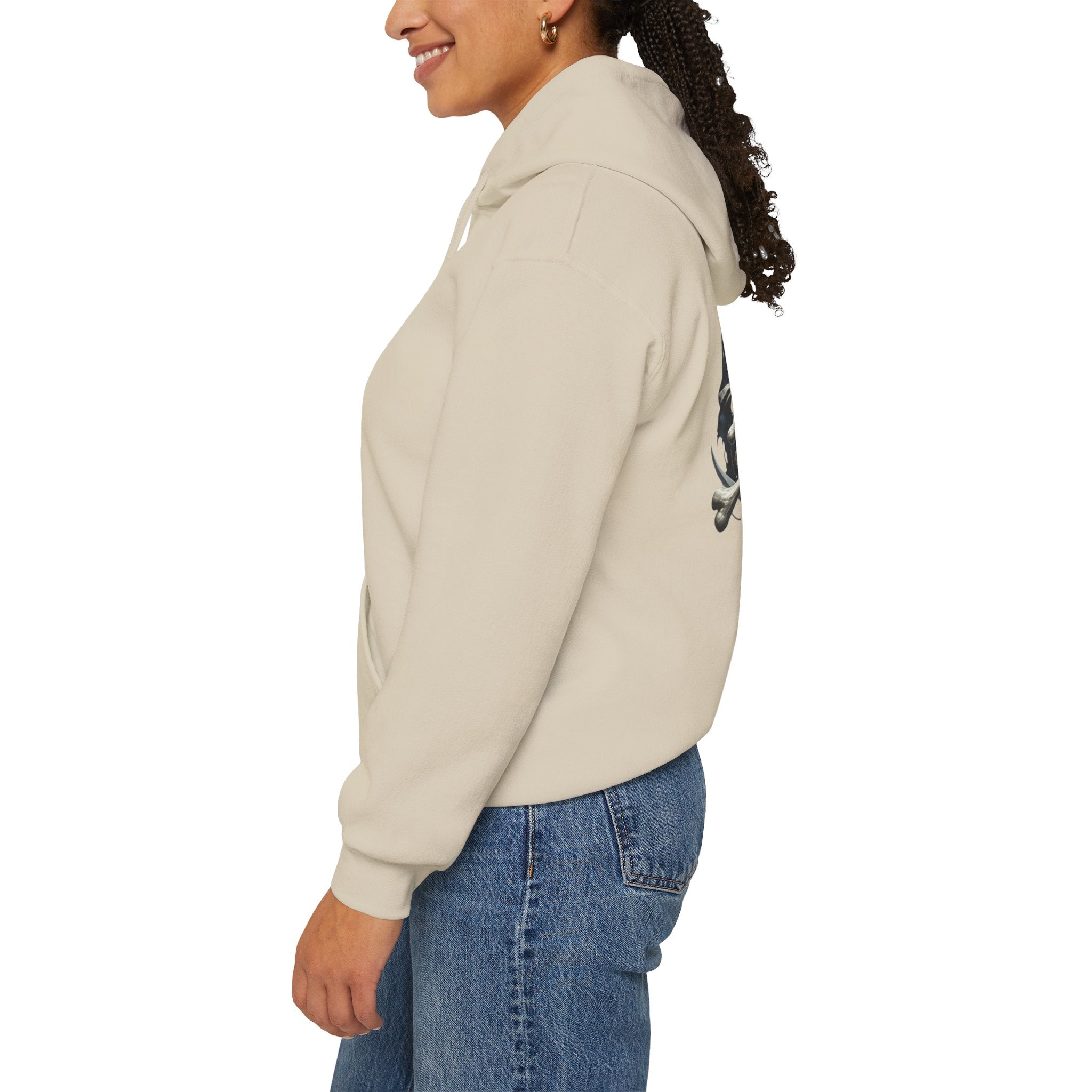 Pirate Skull Anchor Hoodie  Nautical Skull & Crossbones Pullover