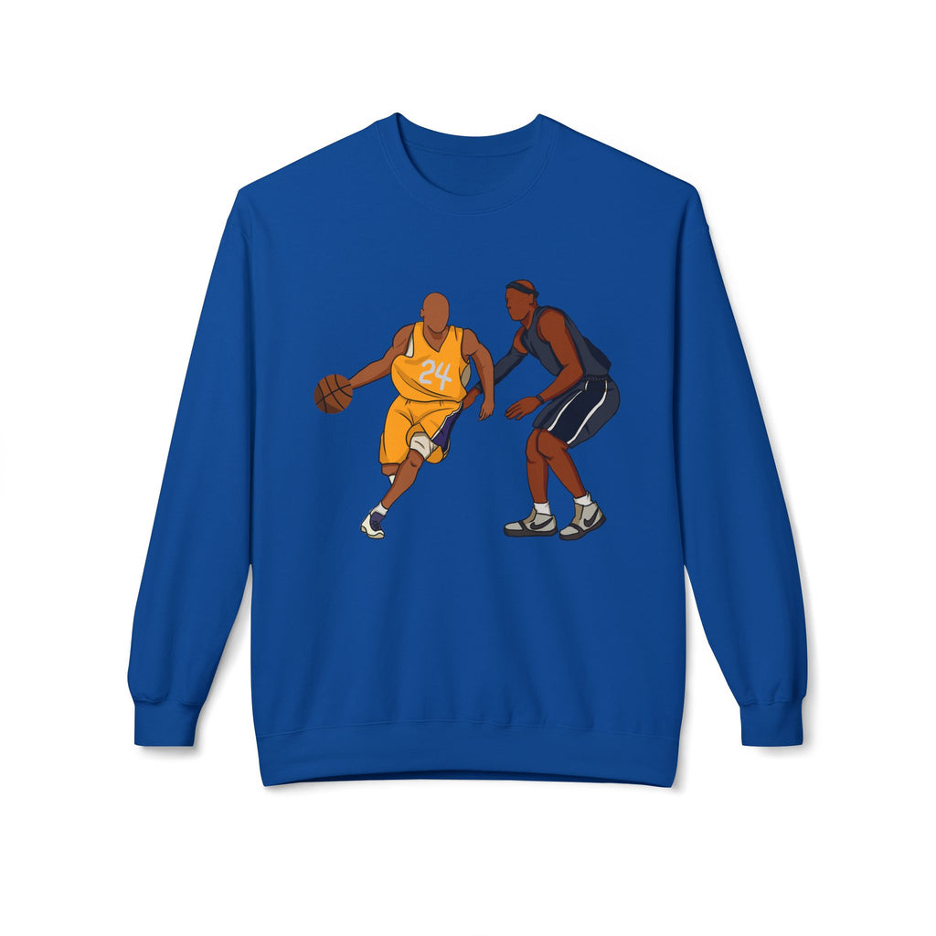 Basketball Players Sweatshirt Front Dribble Back Hoop Graphic