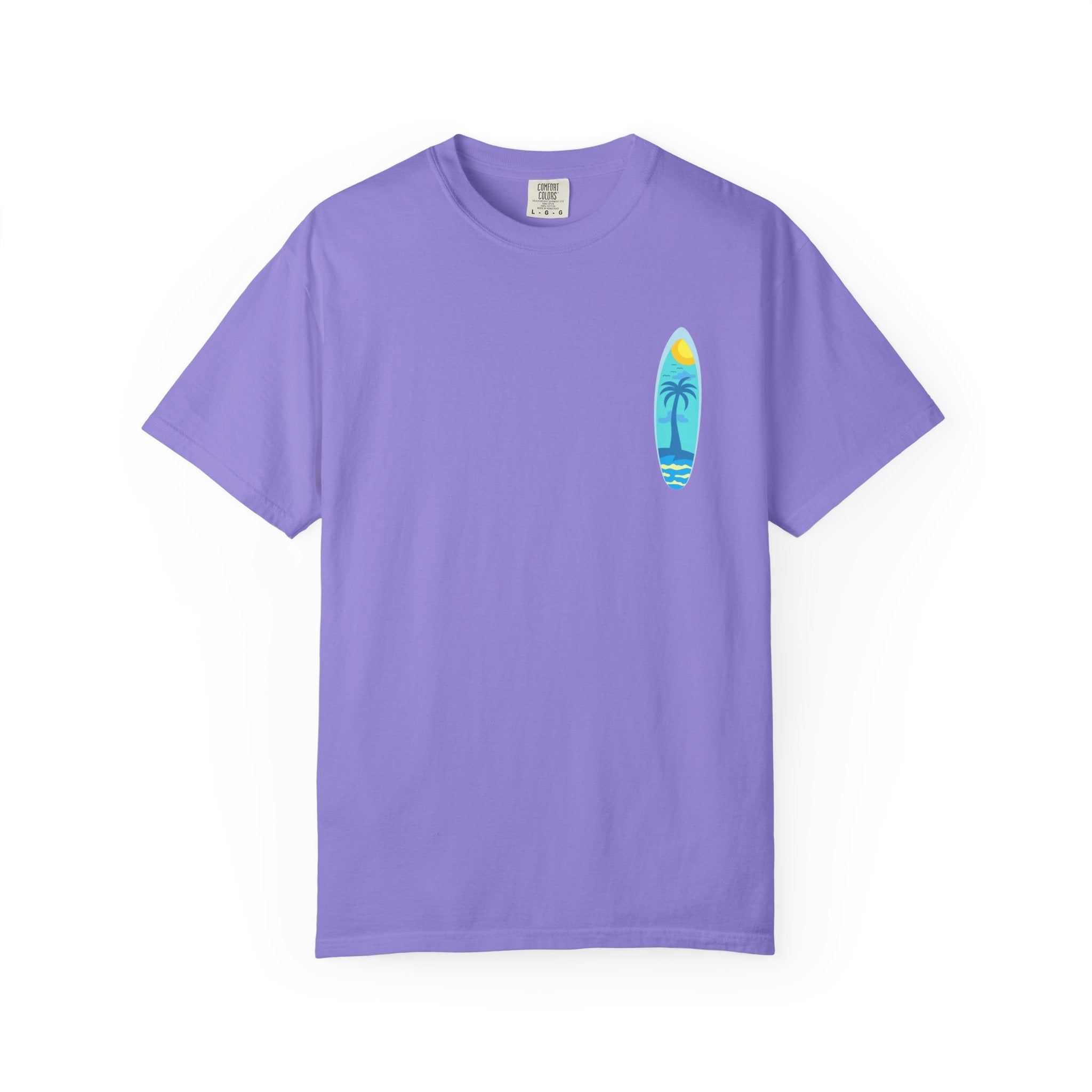 Surfing Graphic T-Shirt Tropical Surfboard Design