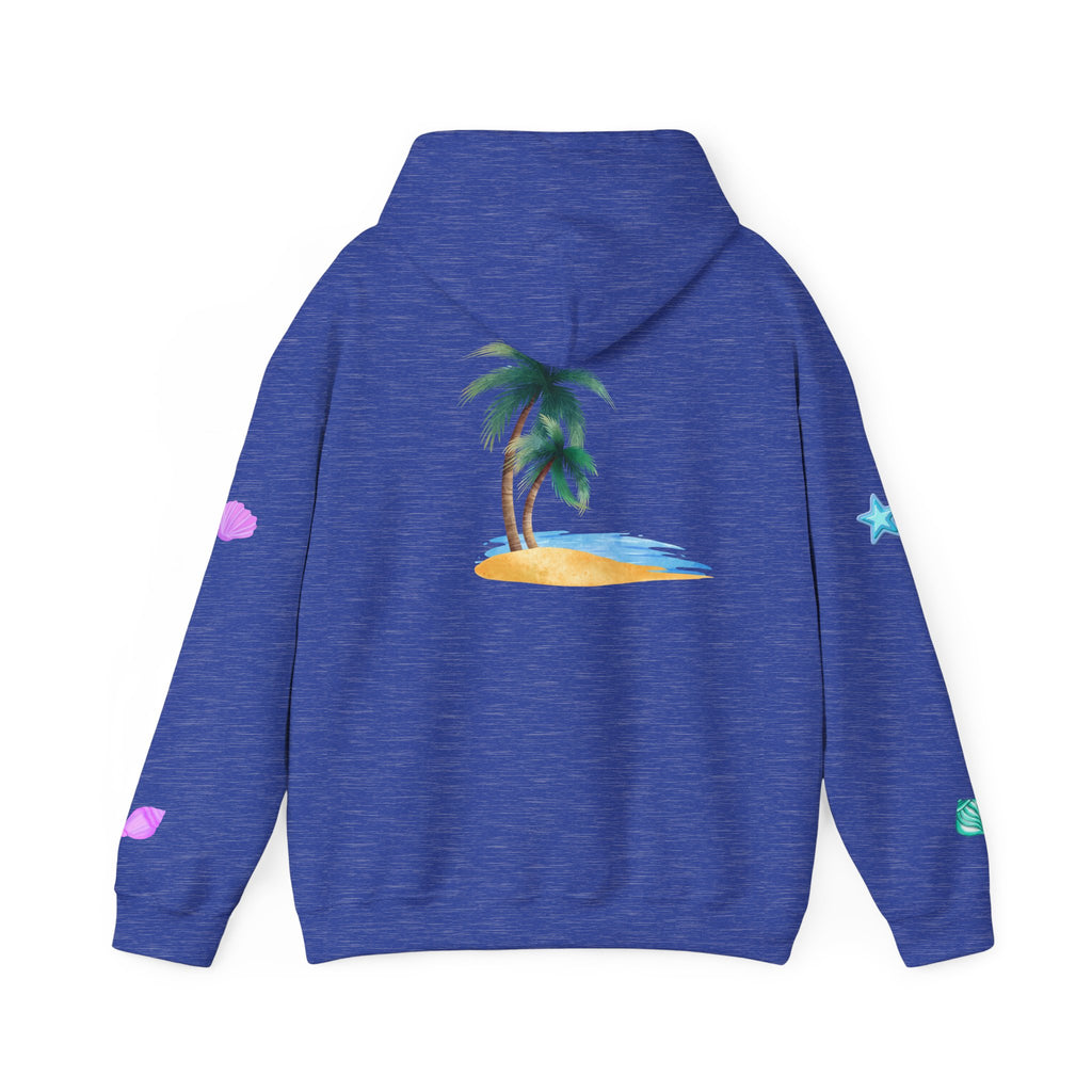 California Palm Tree Hoodie | Beach Island Graphic, Sleeve Icons