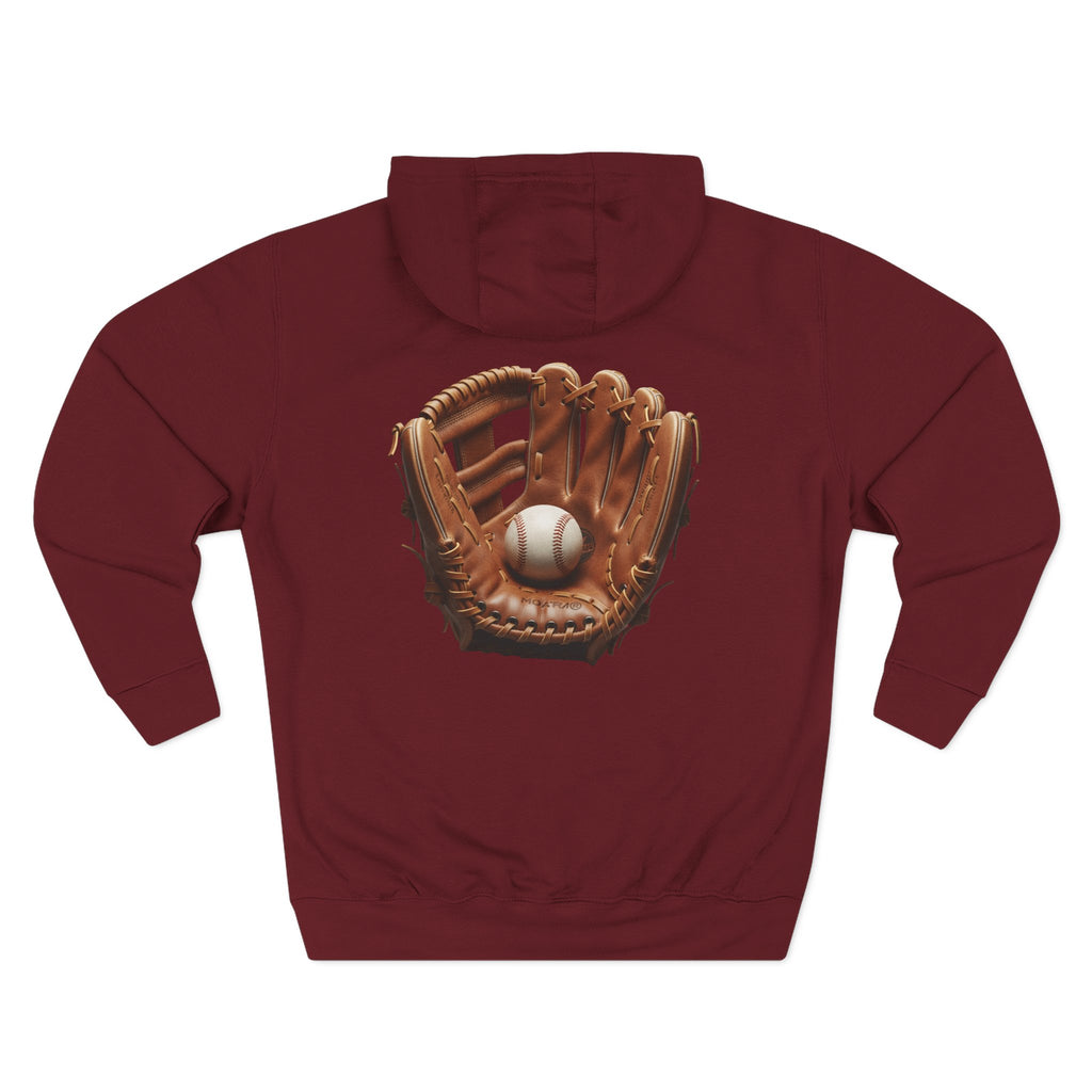 Baseball Glove Hoodie  Vintage Catcher Mitt Graphic Pullover