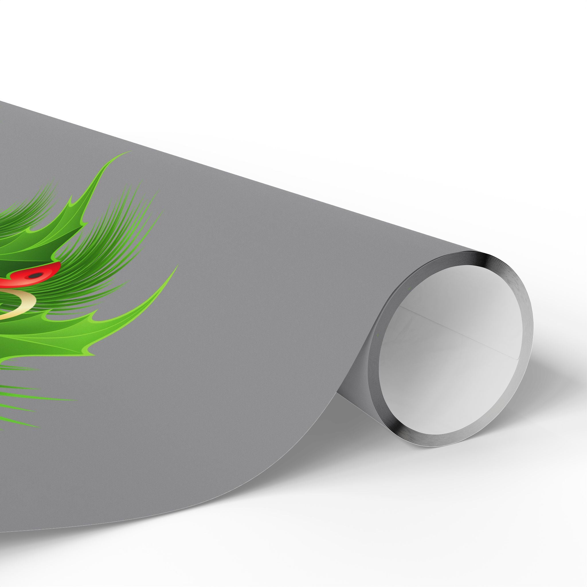 Holly & Berries Wrapping Paper  Holiday Gift Wrap Roll