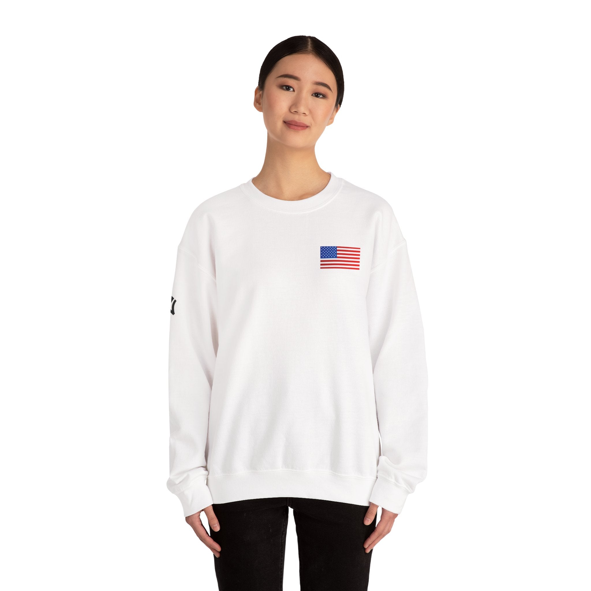 American Flag Sweatshirt | USA Stars Stripes Patriotic Crewneck