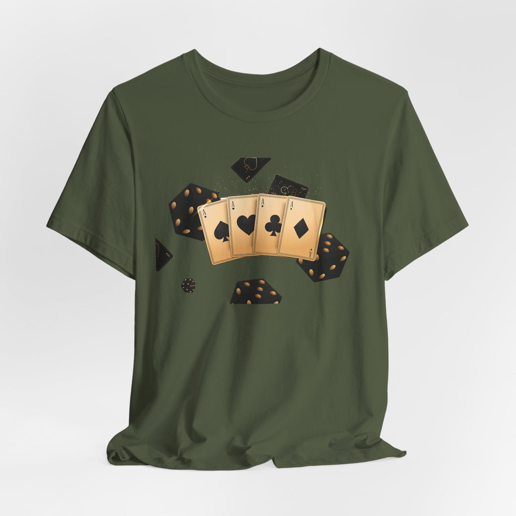 Gold Playing Cards tee Poker Card Suit Design