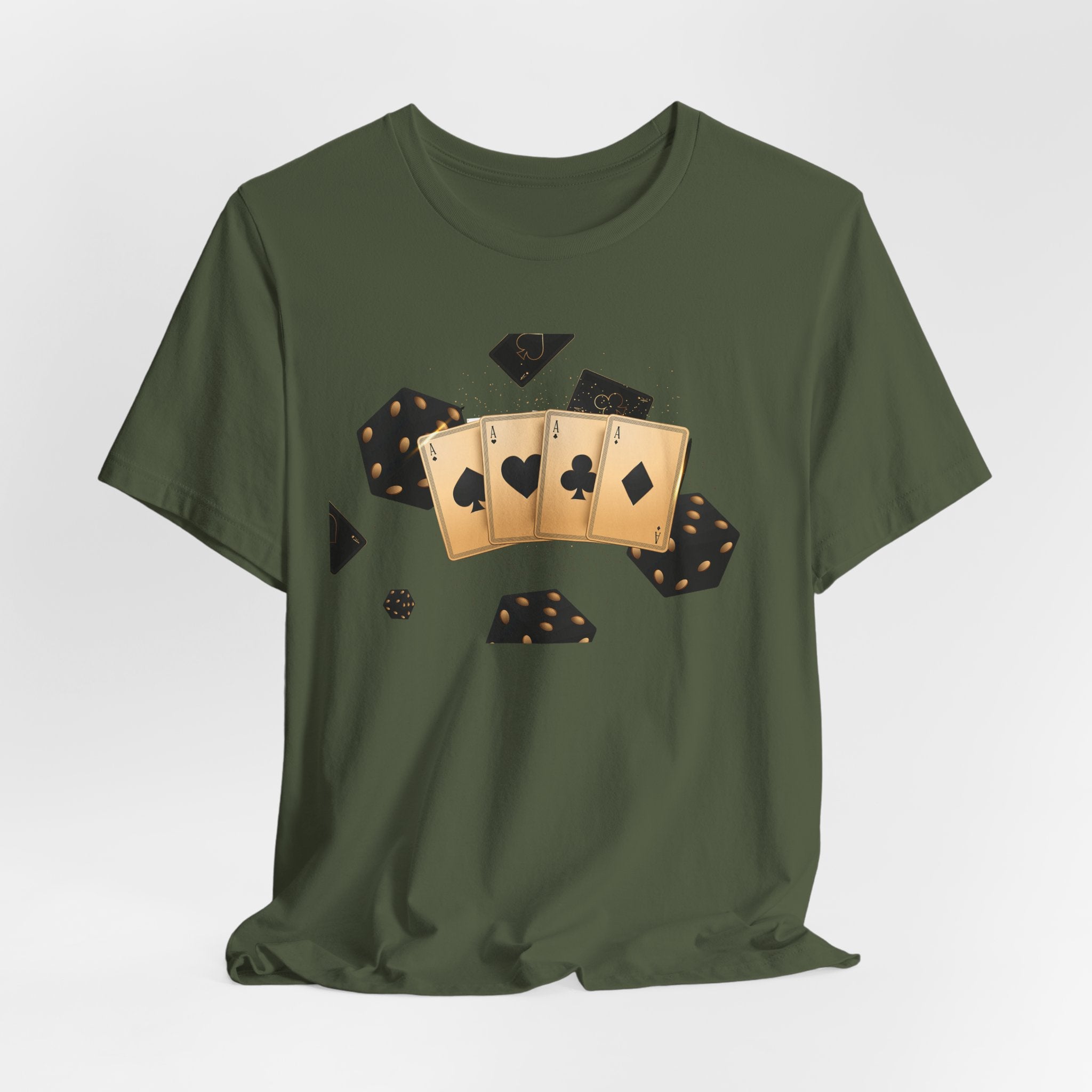 Gold Playing Cards tee Poker Card Suit Design