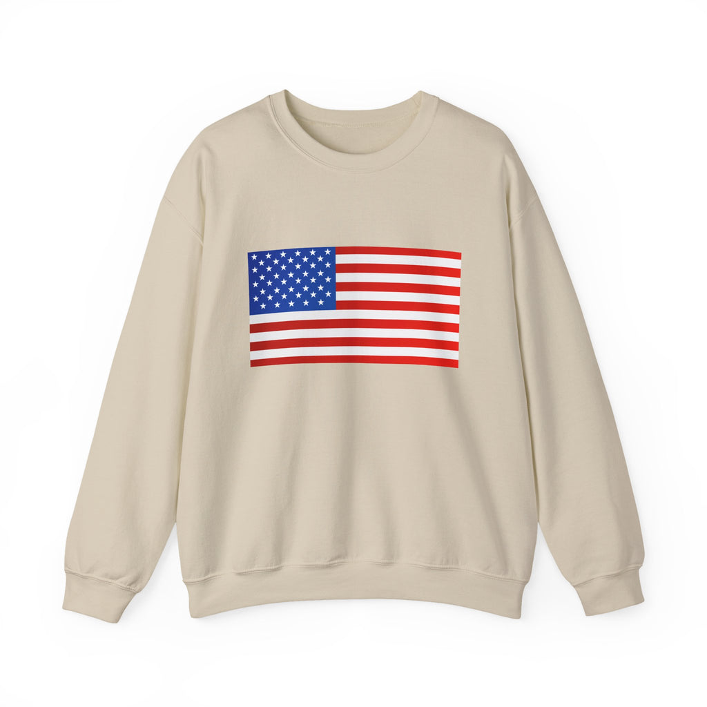 American Flag Sweatshirt | USA Stars Stripes Patriotic Crewneck