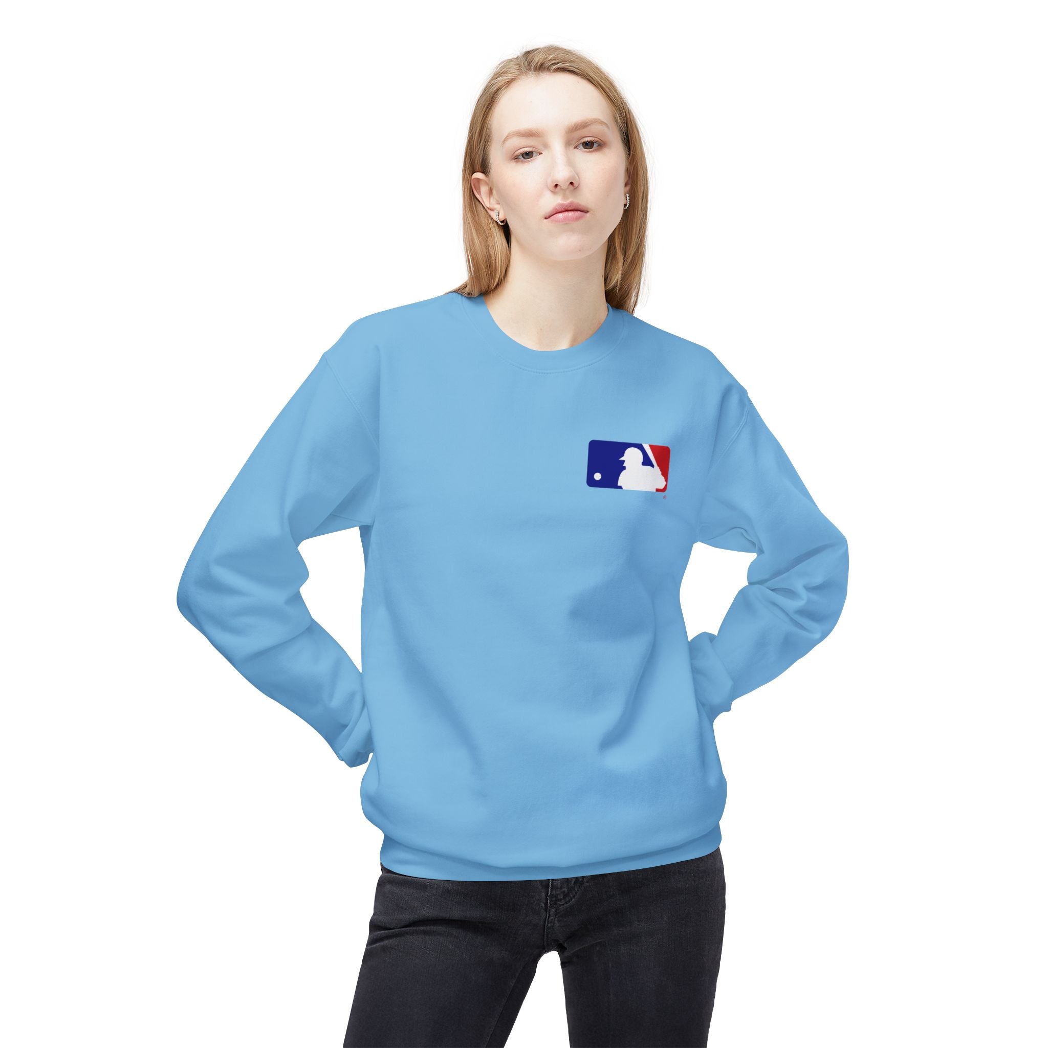 Baseball Silhouette Sweatshirt | Small Chest Logo, MLB Style