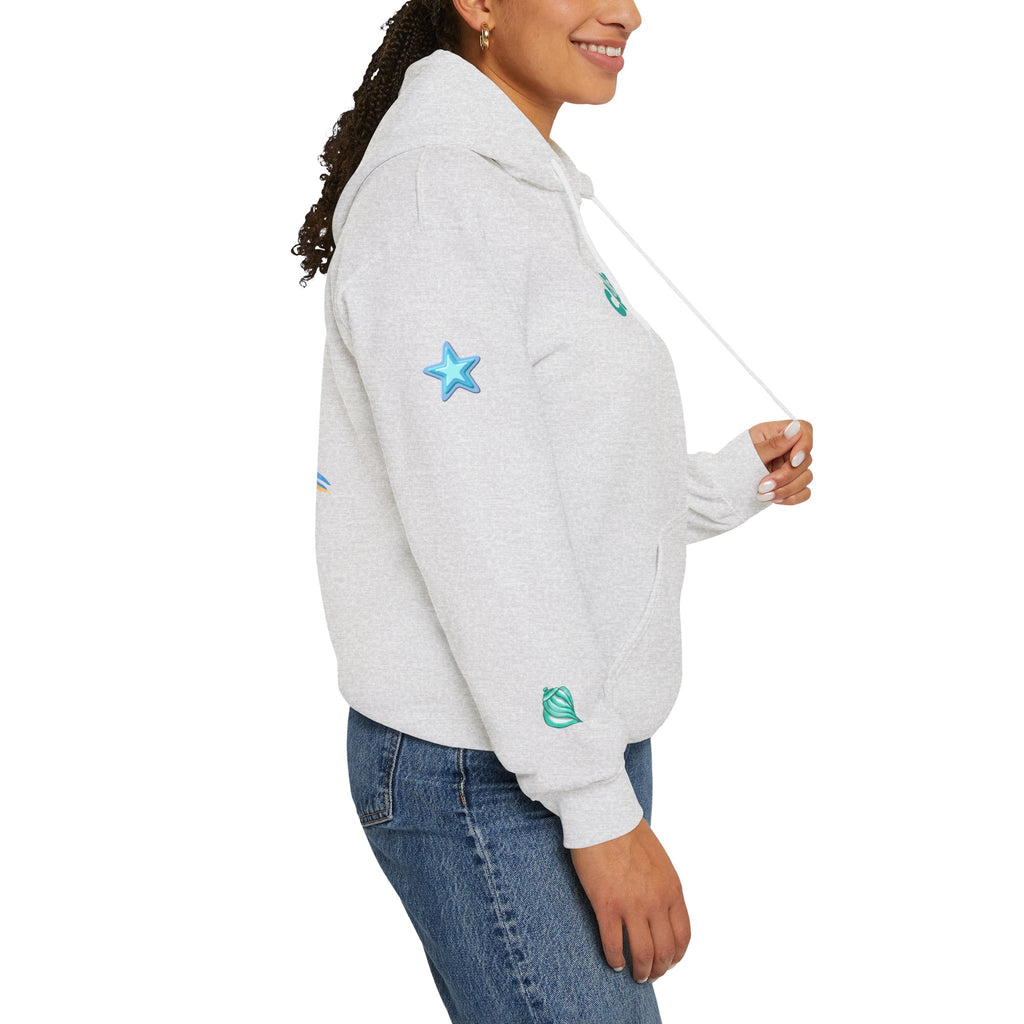 California Palm Tree Hoodie | Beach Island Graphic, Sleeve Icons