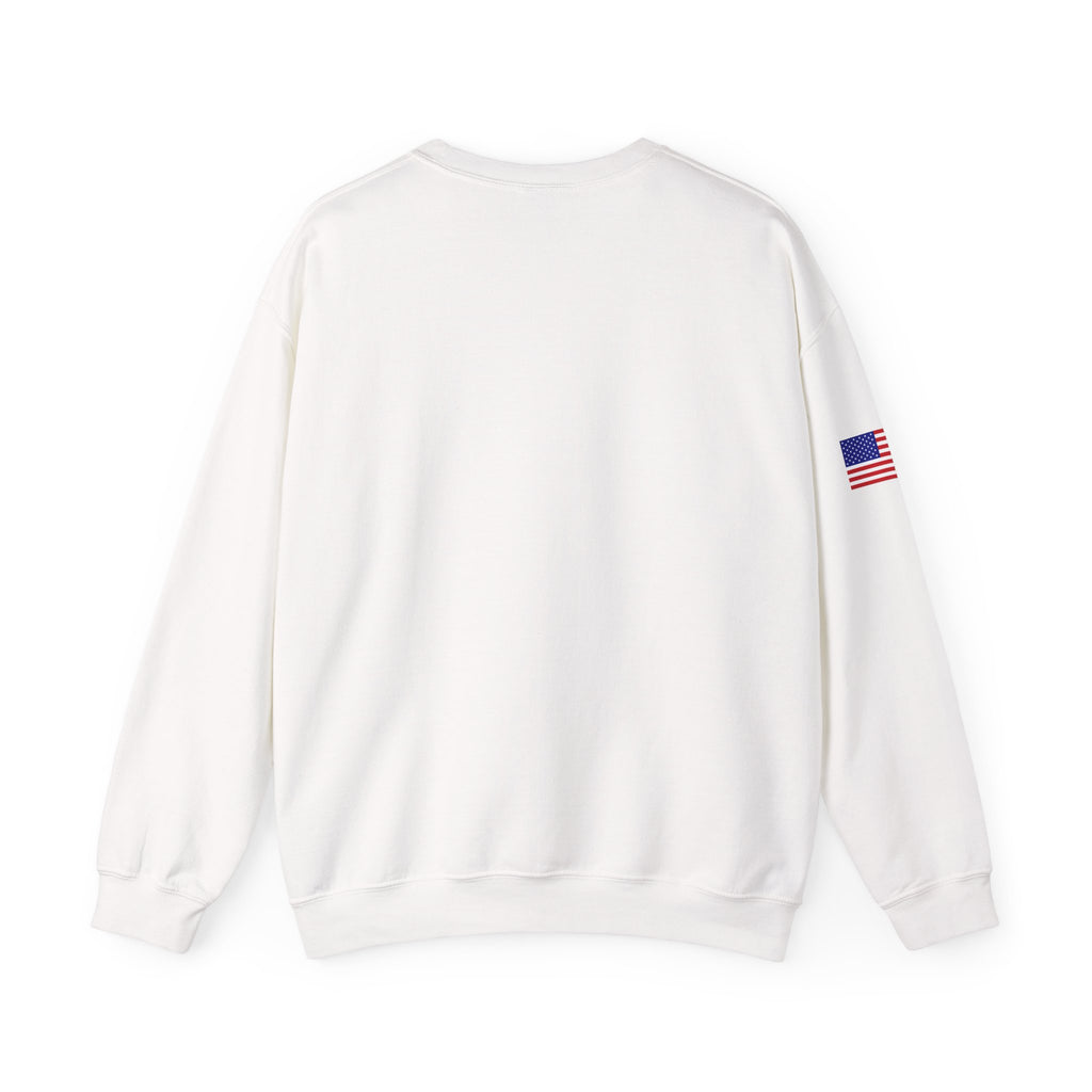 NFL Logo Crewneck Sweatshirt with American Flag Sleeve