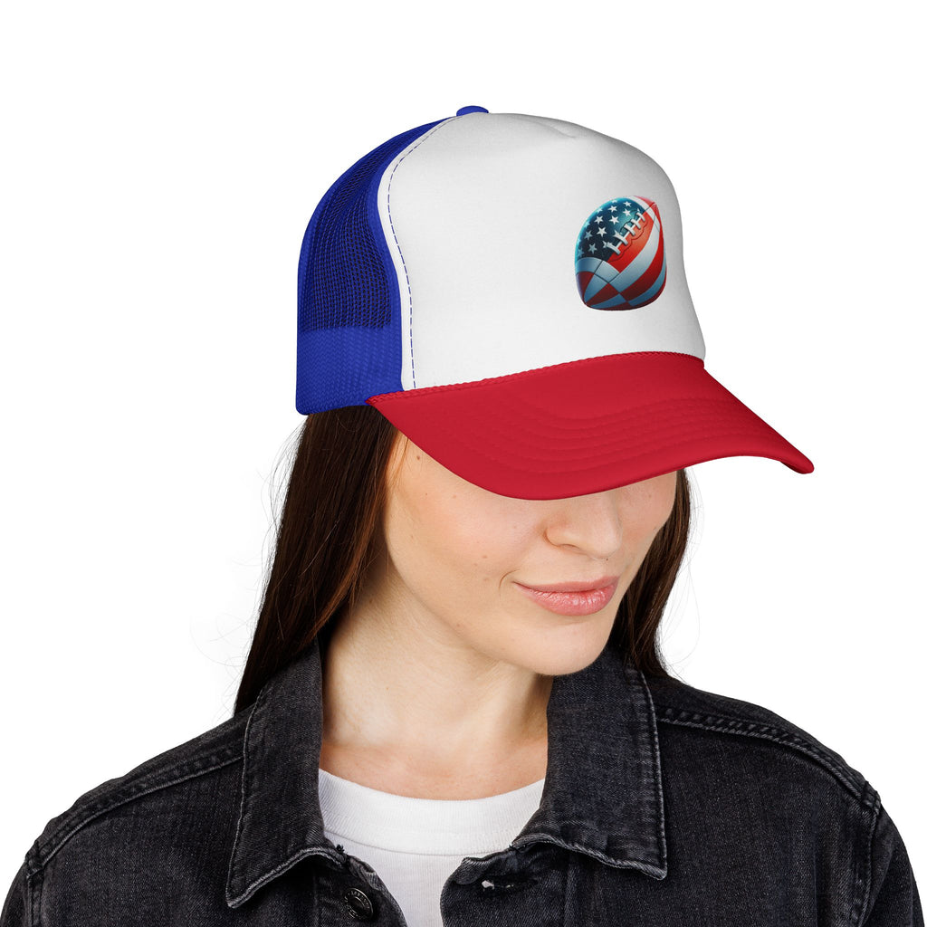 American Football Trucker Cap  Retro Gridiron Hat