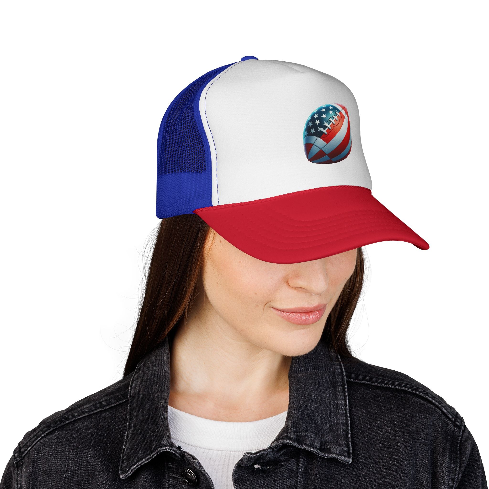 American Football Trucker Cap  Retro Gridiron Hat