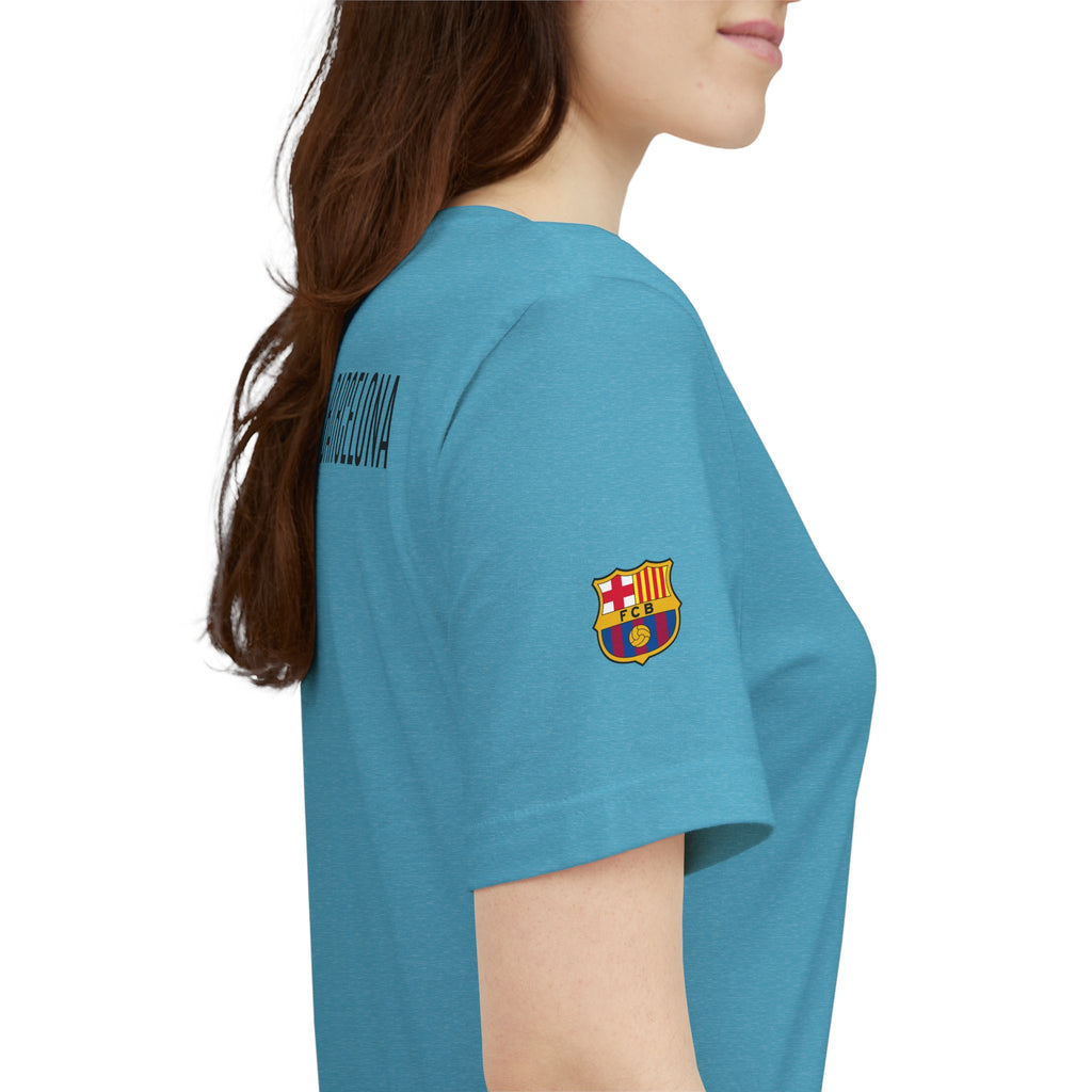 Barcelona Crest T‑Shirt  Minimal Football Fan Tee