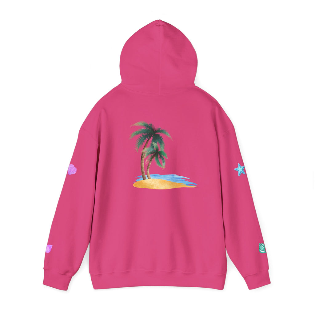California Palm Tree Hoodie | Beach Island Graphic, Sleeve Icons