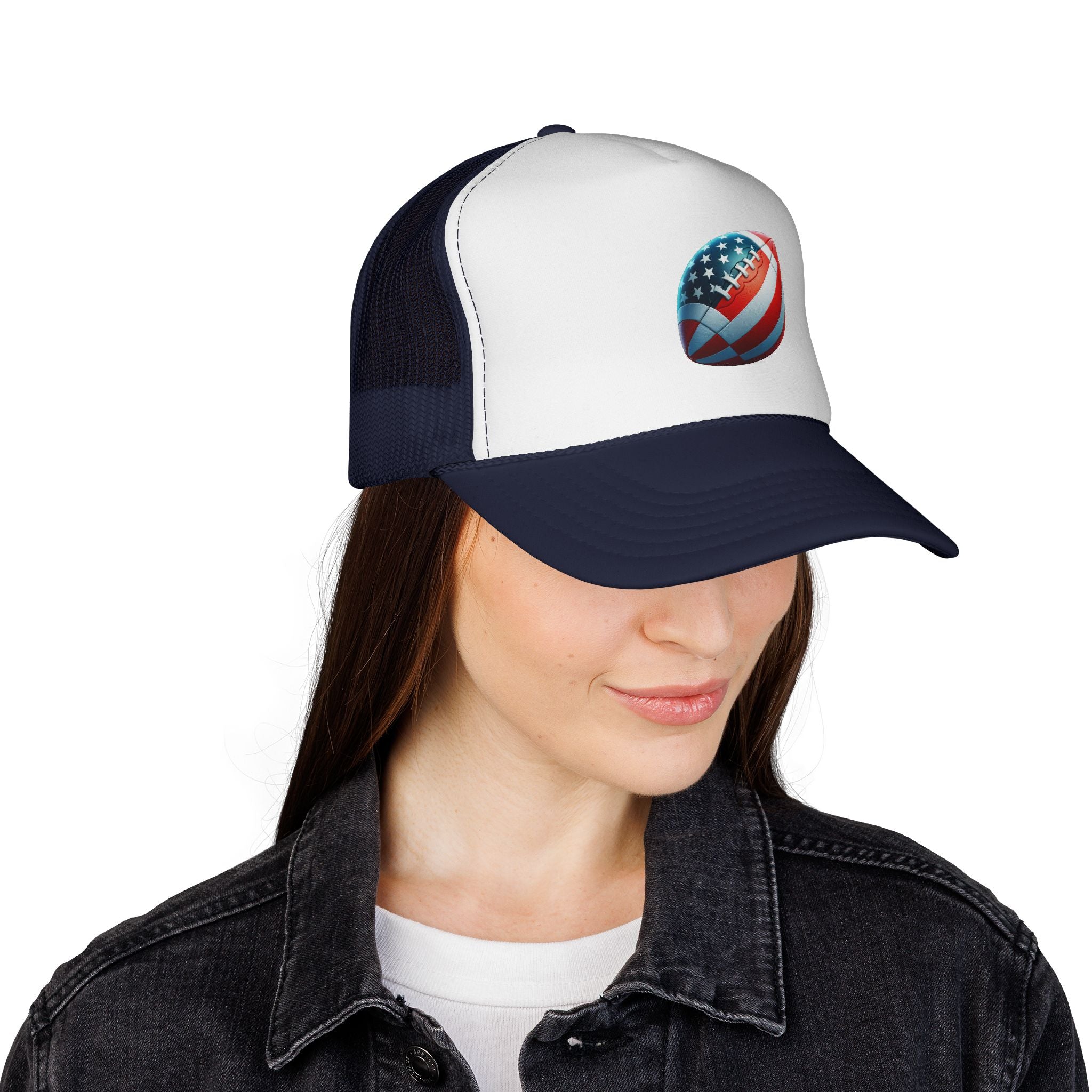 American Football Trucker Cap  Retro Gridiron Hat