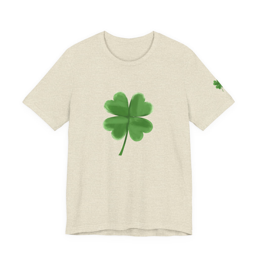 Green Four-Leaf Clover T-Shirt  Lucky Shamrock Tee