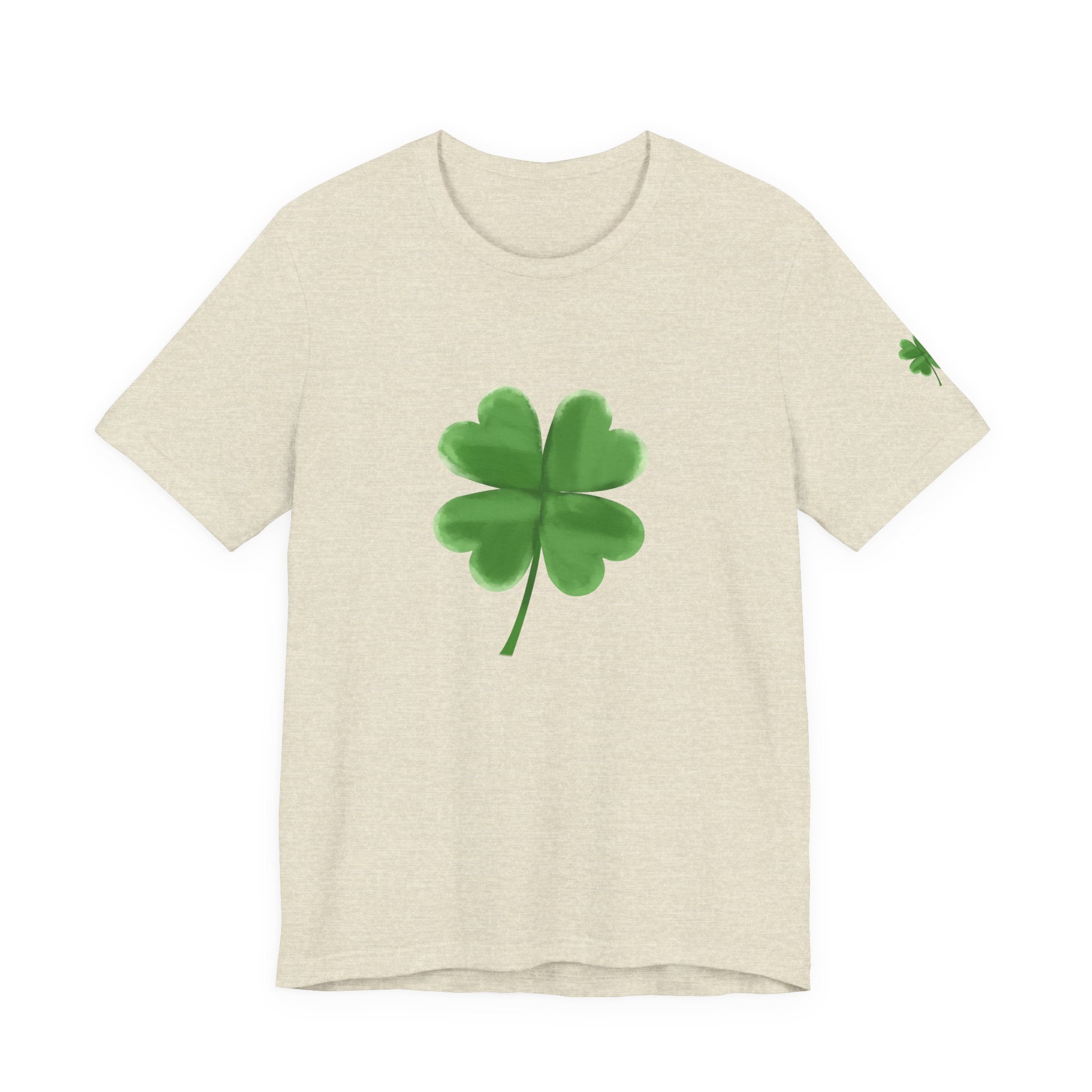 Green Four-Leaf Clover T-Shirt  Lucky Shamrock Tee