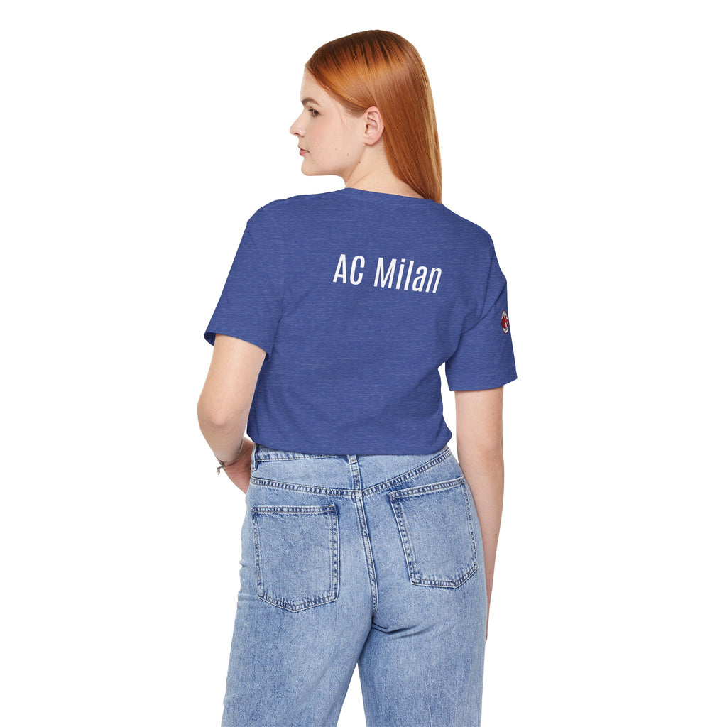 AC Milan Crest T-Shirt Minimal Soccer Tee with 'AC Milan' Back Print