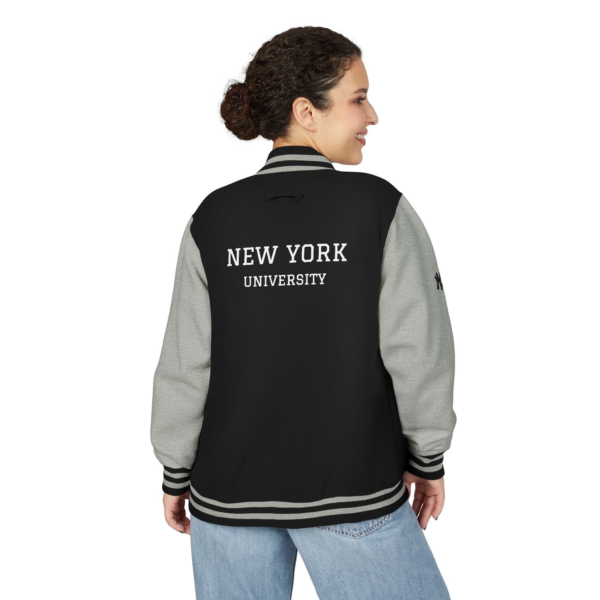New York Letterman Jacket Varsity Style Red & White Baseball Jacket