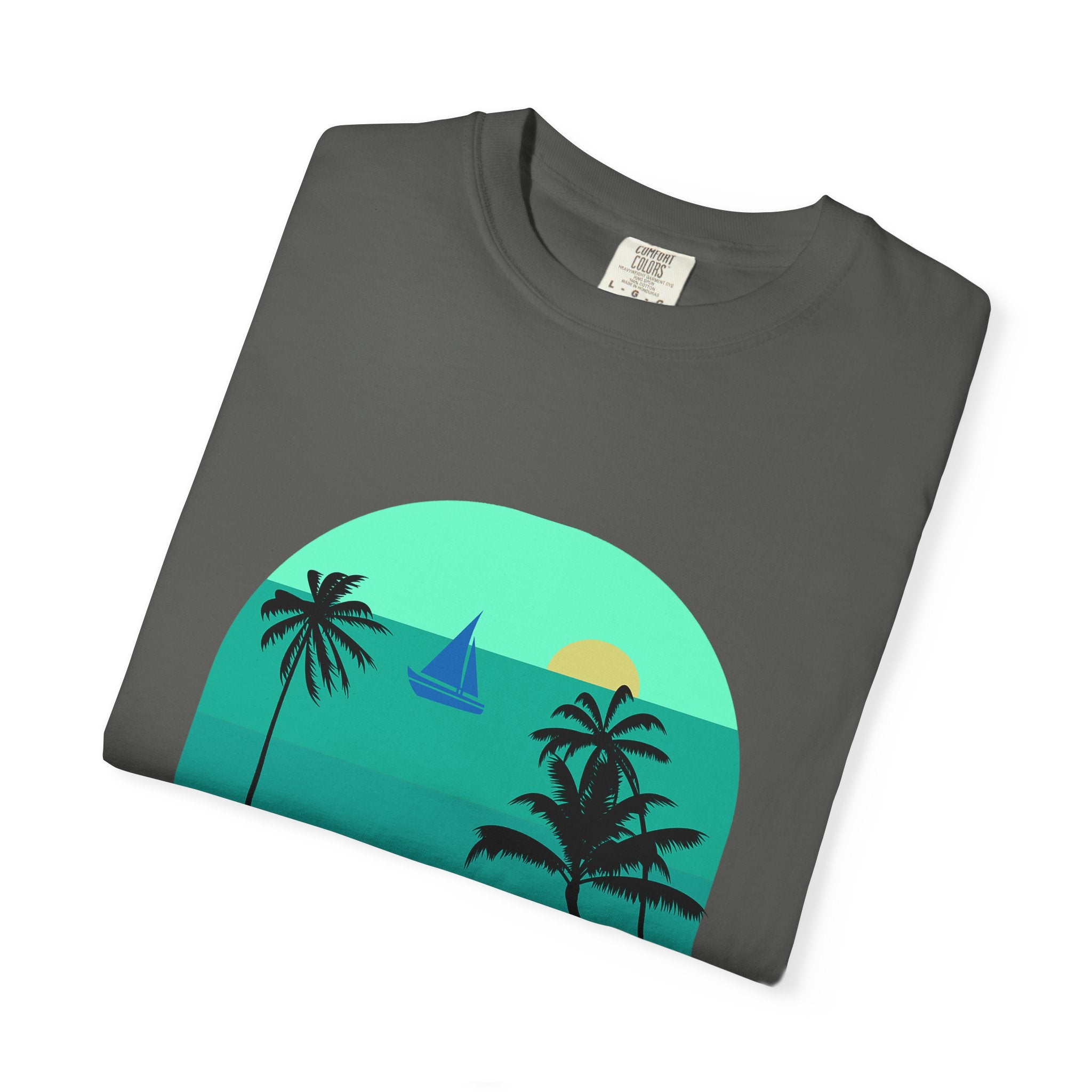 California Beach Surf T-Shirt  Retro Palm Trees & ‘SURFING’ Graphic