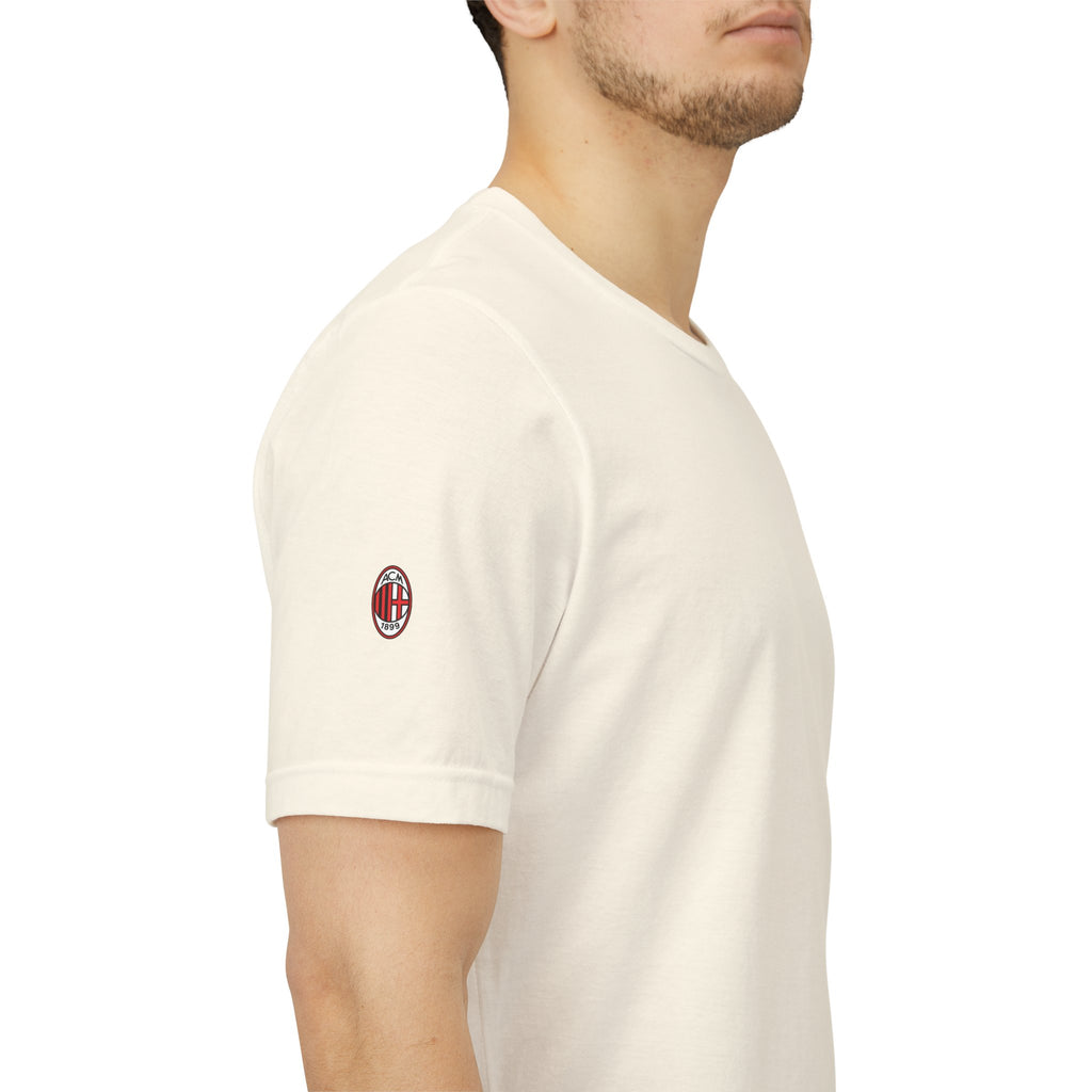 AC Milan Crest T-Shirt Minimal Soccer Tee with 'AC Milan' Back Print
