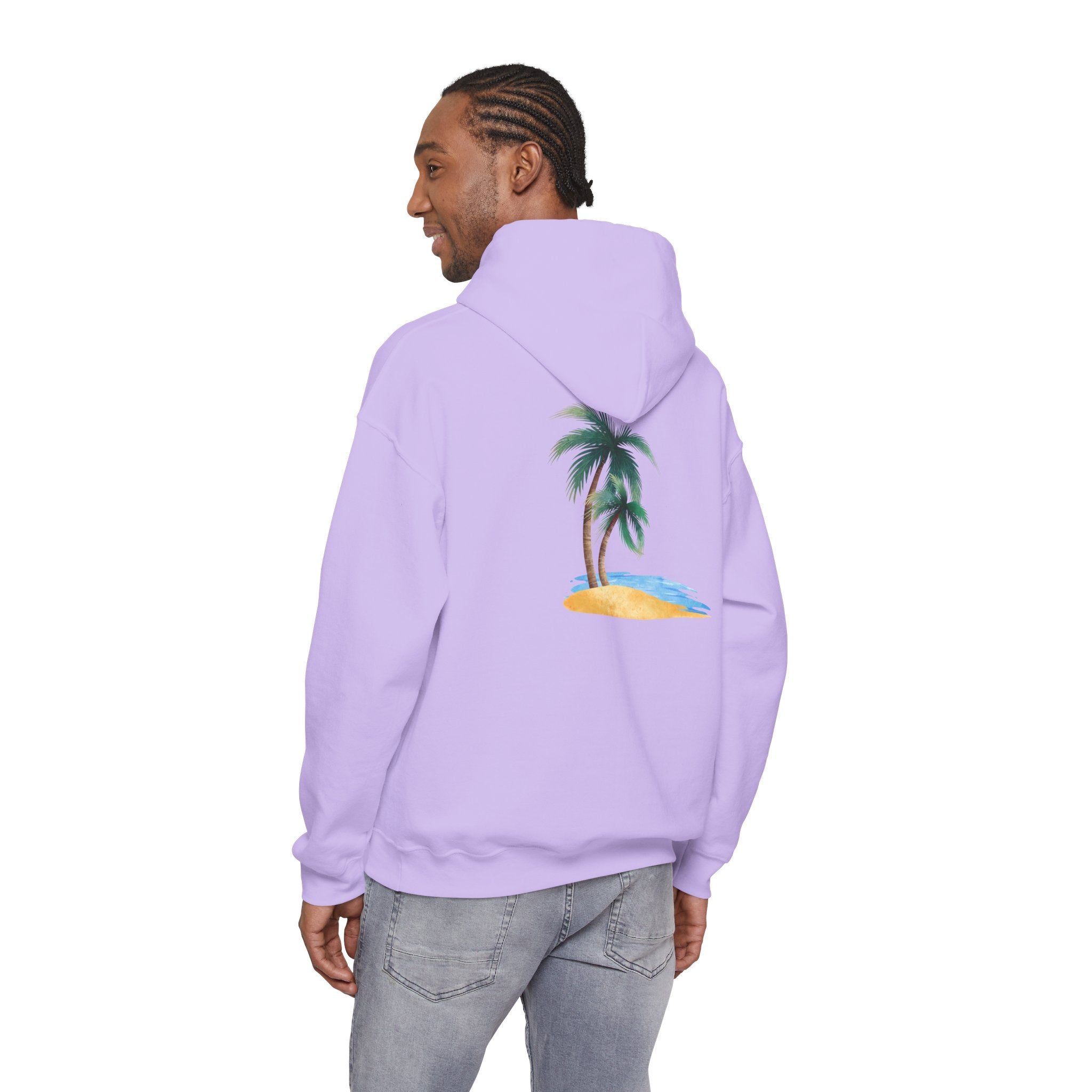 California Palm Tree Hoodie | Beach Island Graphic, Sleeve Icons