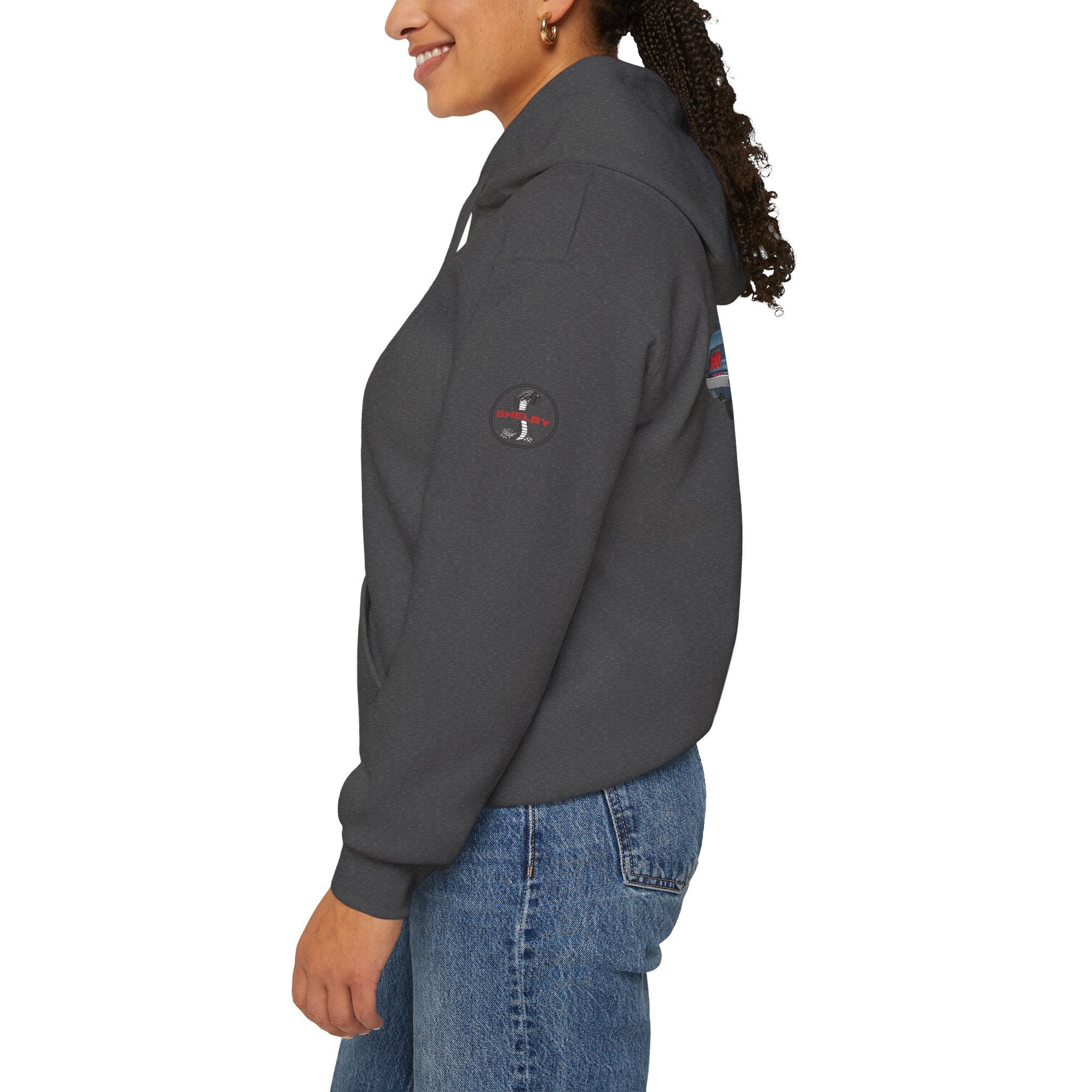 Classic Mustang Hoodie  Vintage Blue Pony Car Pullover