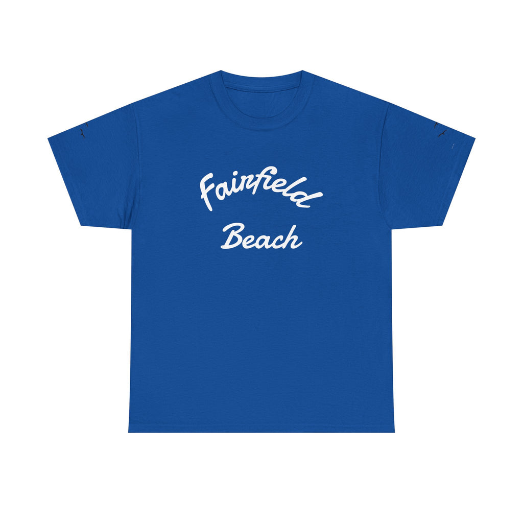 Fairfield Beach Unisex Heavy Cotton Tee, Comfortable Casual T-Shirt, Summer Vibe Shirt, Gifts for Beach Lovers, Relaxed Fit Tee