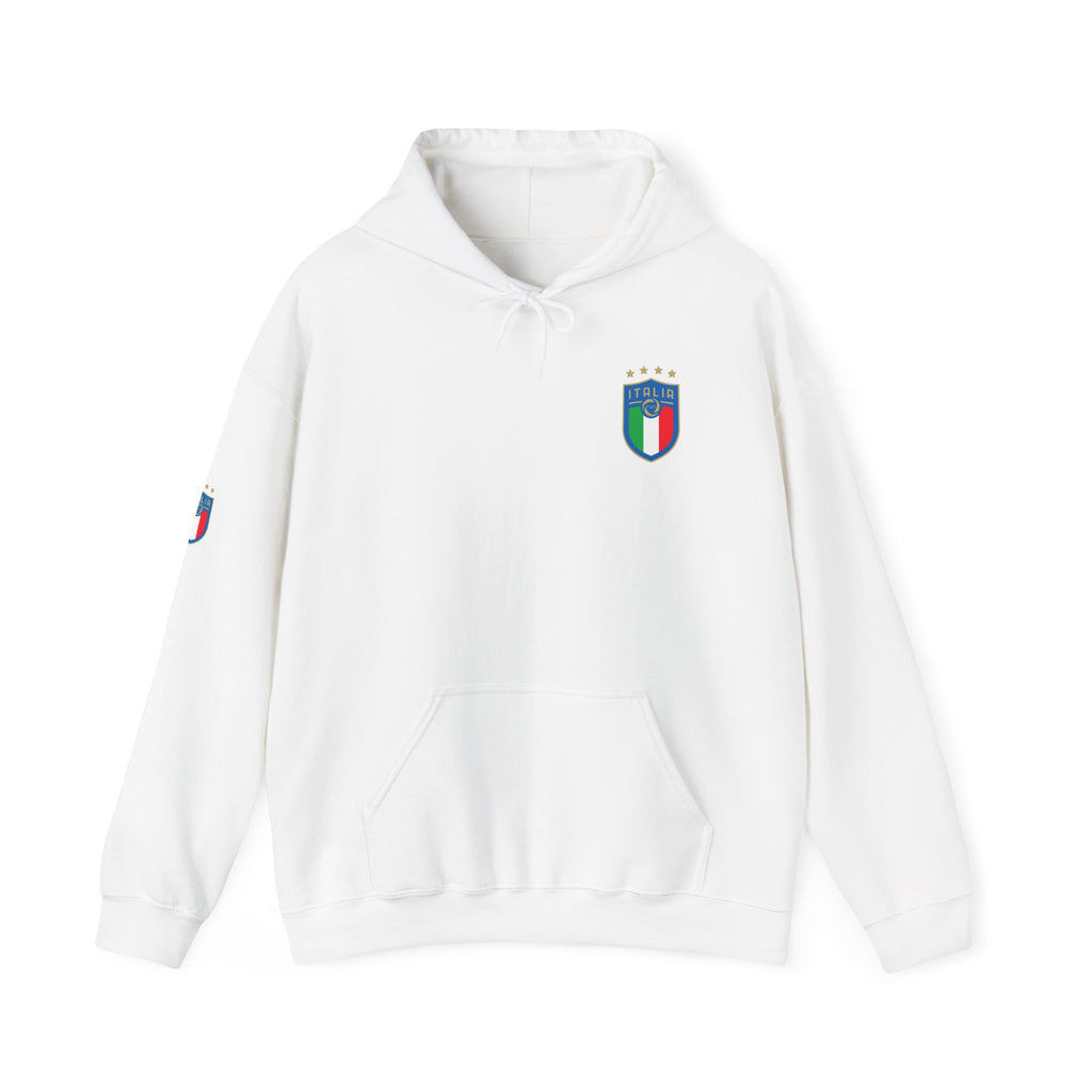 Italia Crest Hoodie Italian Flag Soccer Pullover