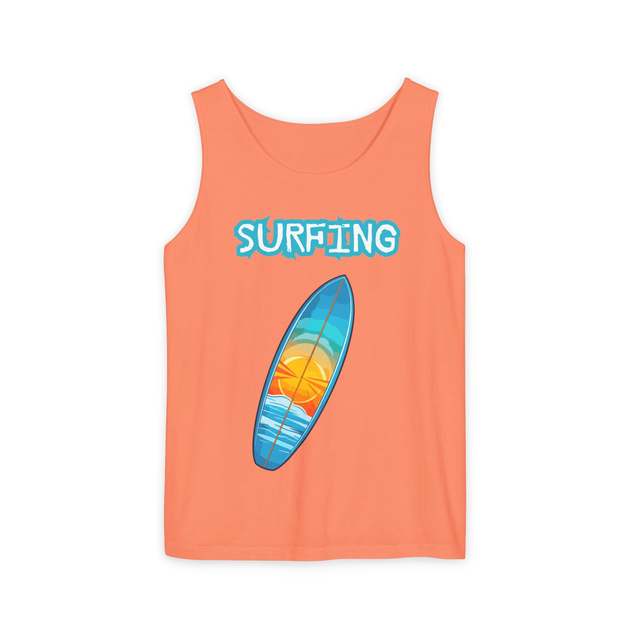 Surfing Tank Top  Sunset Surfboard Beach Tank for Surfers & Summer Lovers
