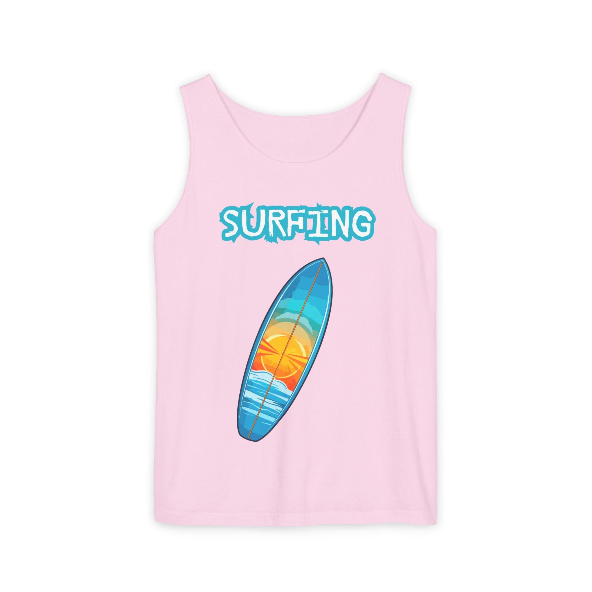 Surfing Tank Top  Sunset Surfboard Beach Tank for Surfers & Summer Lovers