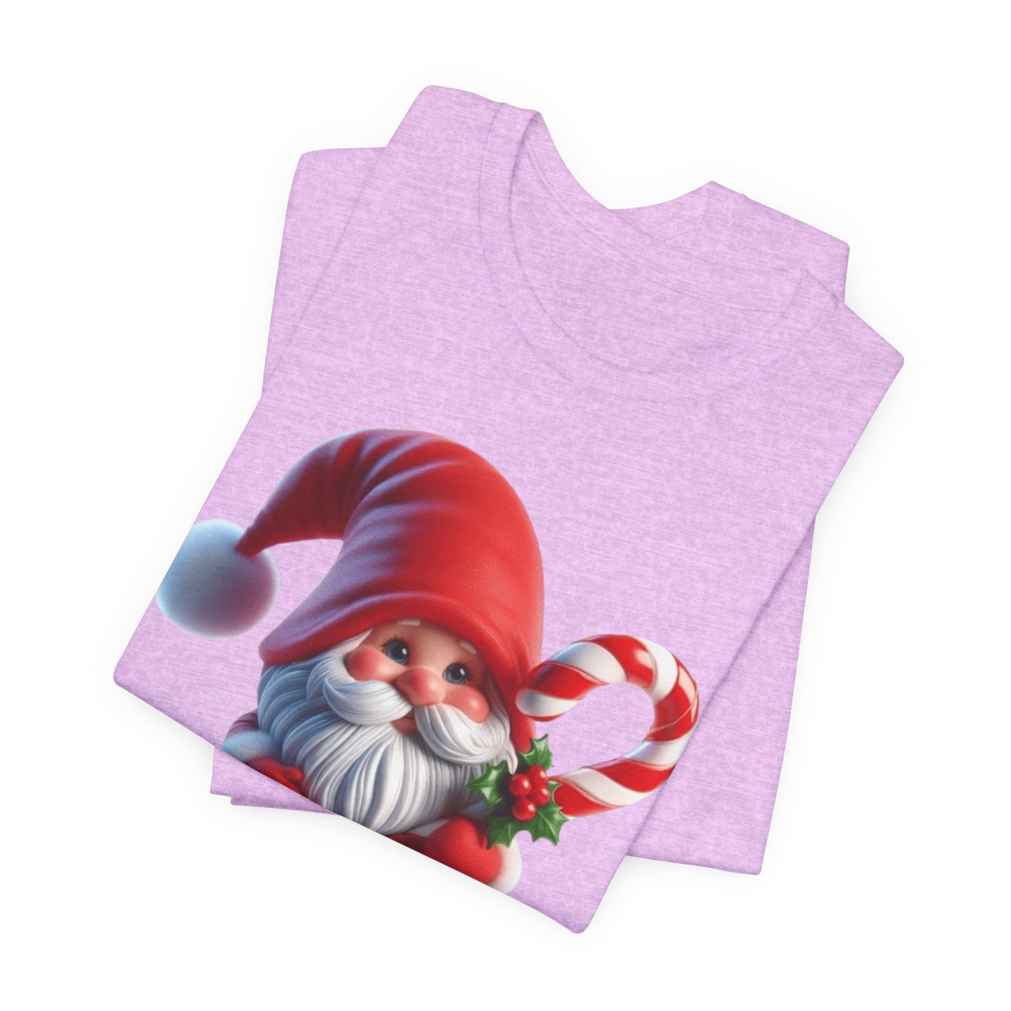 Candy Cane Gnome T-Shirt Christmas Santa Elf Tee