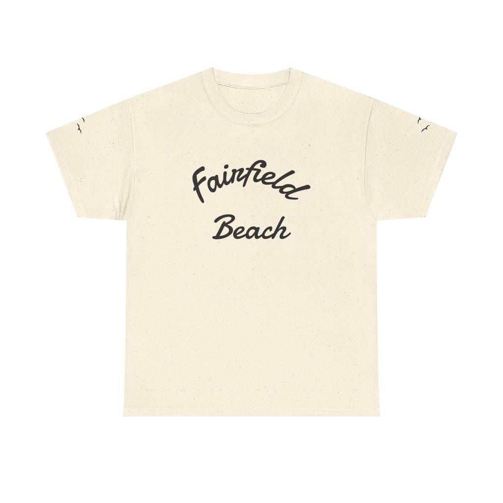 Fairfield Beach Unisex Heavy Cotton Tee, Comfortable Casual T-Shirt, Summer Vibe Shirt, Gifts for Beach Lovers, Relaxed Fit Tee