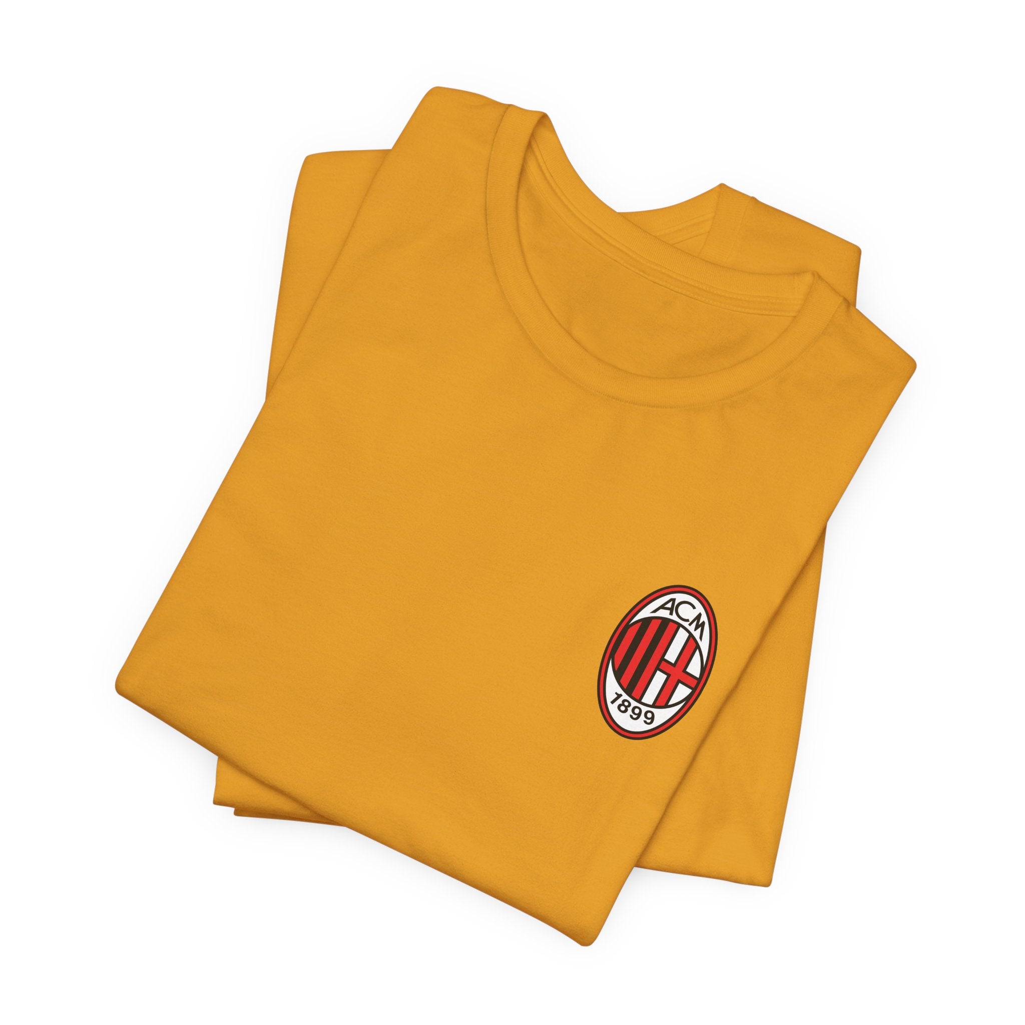 AC Milan Crest T-Shirt Minimal Soccer Tee with 'AC Milan' Back Print