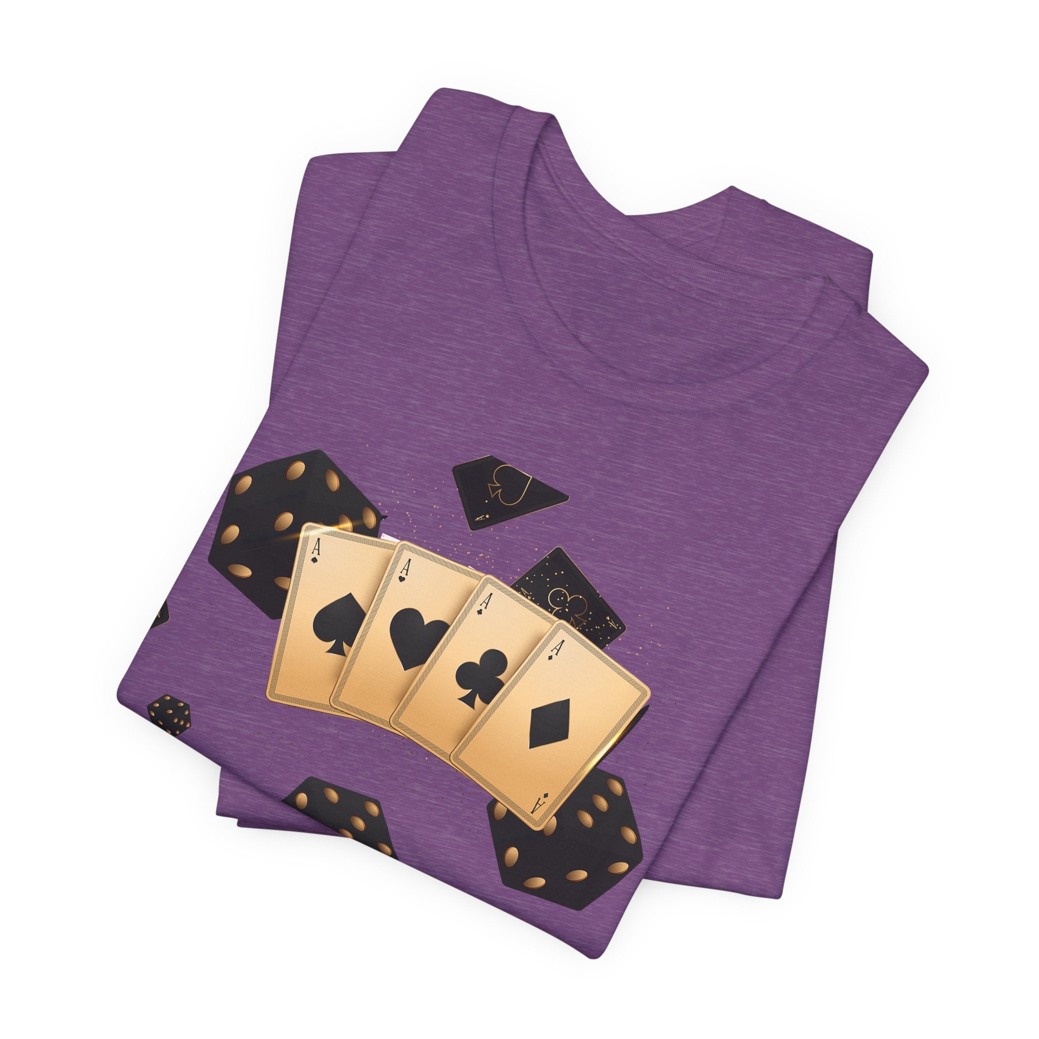Gold Playing Cards tee Poker Card Suit Design