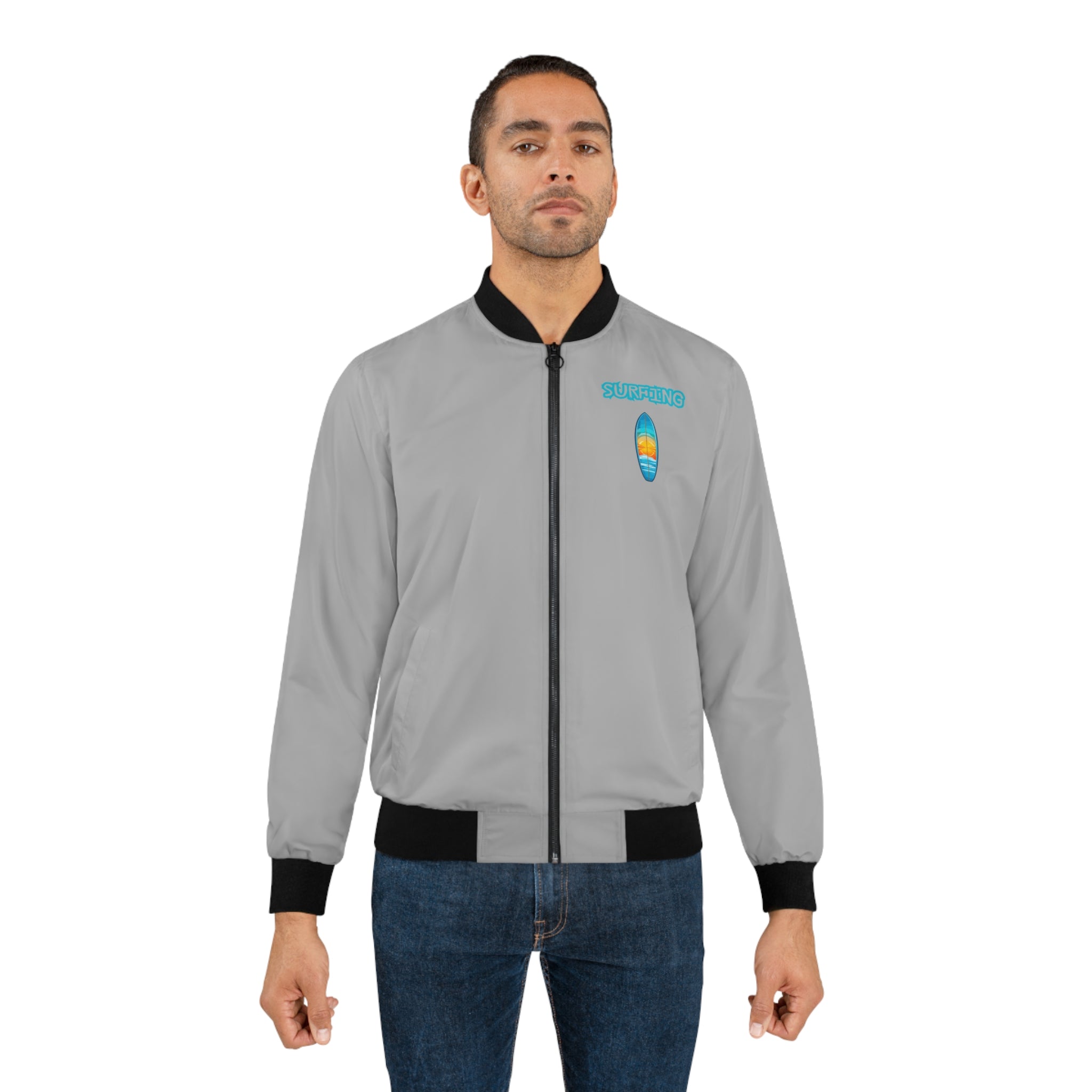Bomber Jacket Retro Los Angeles Surf Graphic