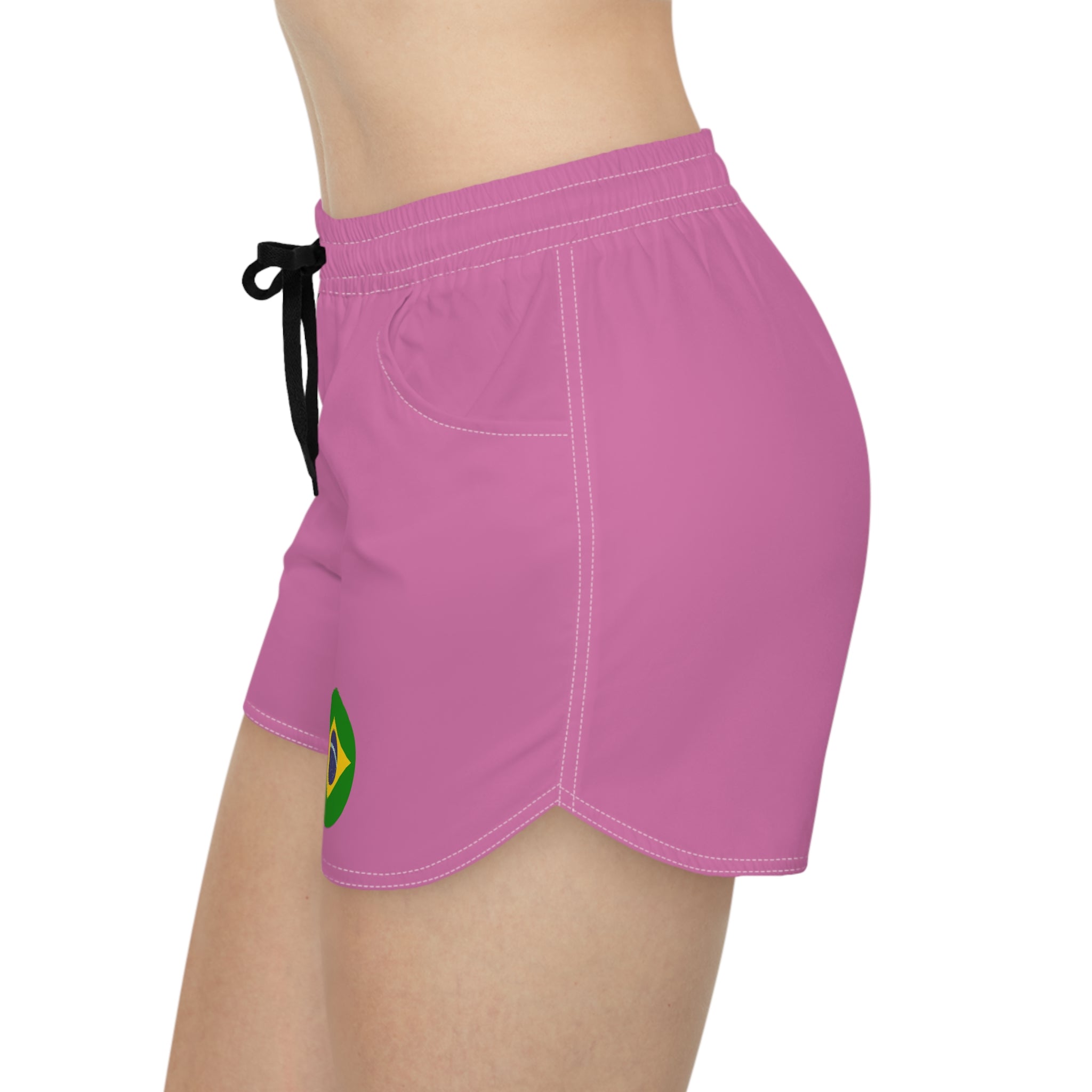 Brazil Flag Pink Women's Casual Shorts  Sporty Beach & Workout AOP