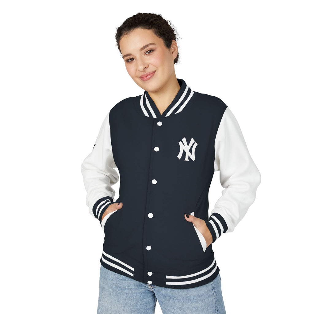 New York Letterman Jacket Varsity Style Red & White Baseball Jacket