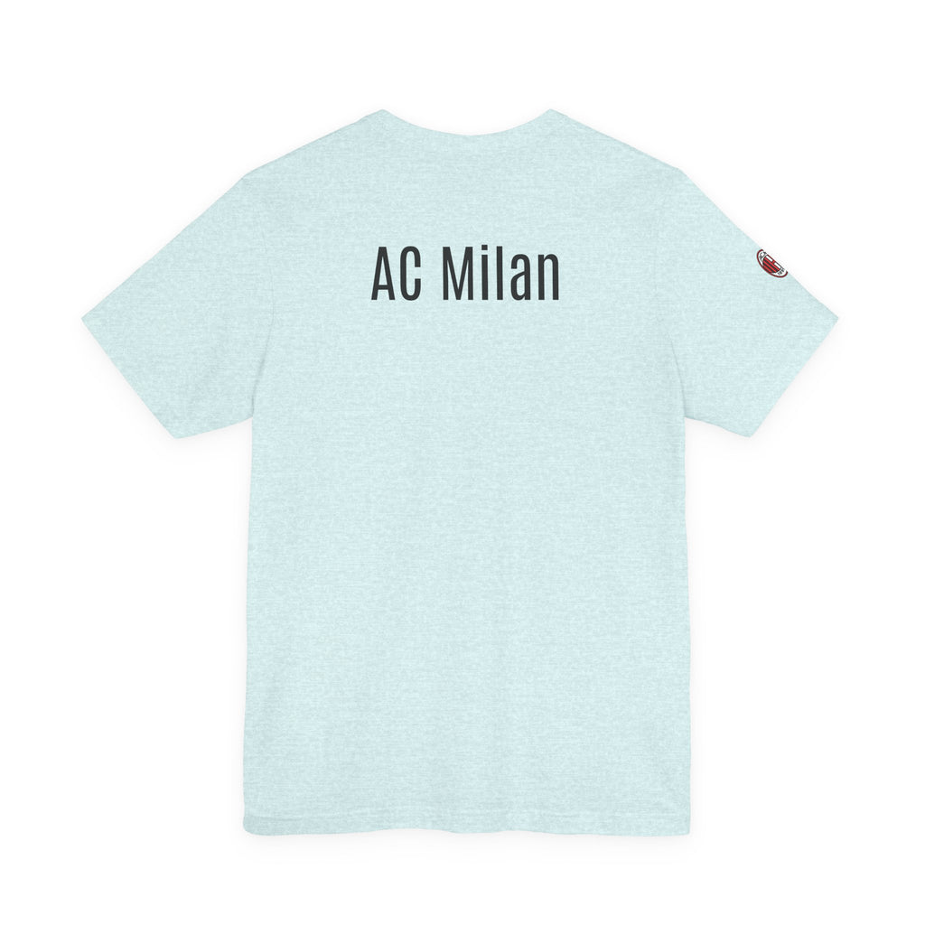 AC Milan Crest T-Shirt Minimal Soccer Tee with 'AC Milan' Back Print