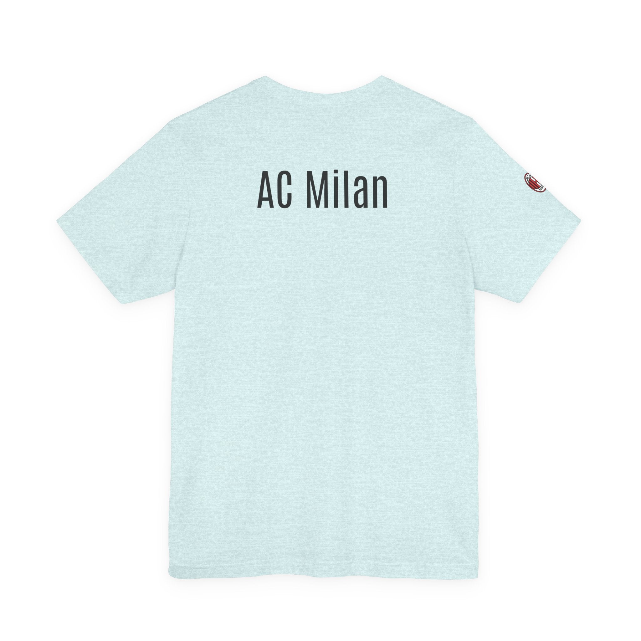 AC Milan Crest T-Shirt Minimal Soccer Tee with 'AC Milan' Back Print