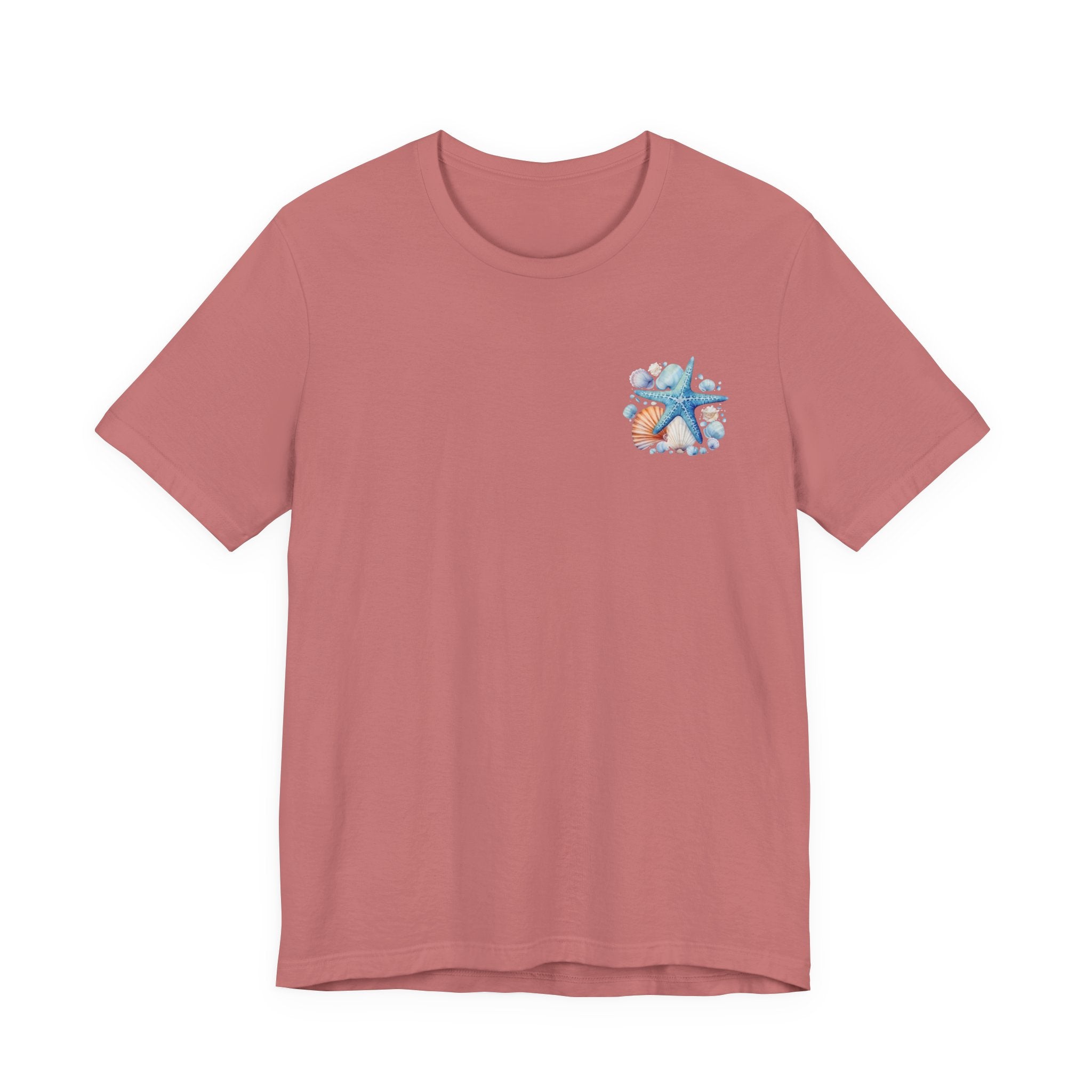 Sea Shells & Starfish T-Shirt  Coastal Beach Graphic Tee