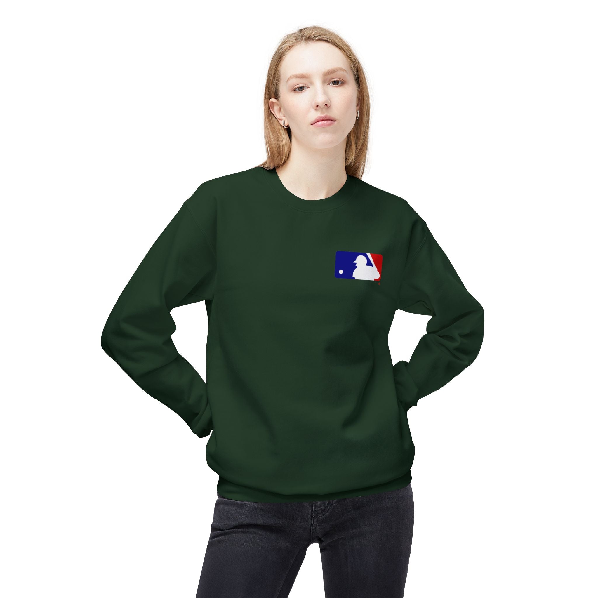 Baseball Silhouette Sweatshirt | Small Chest Logo, MLB Style