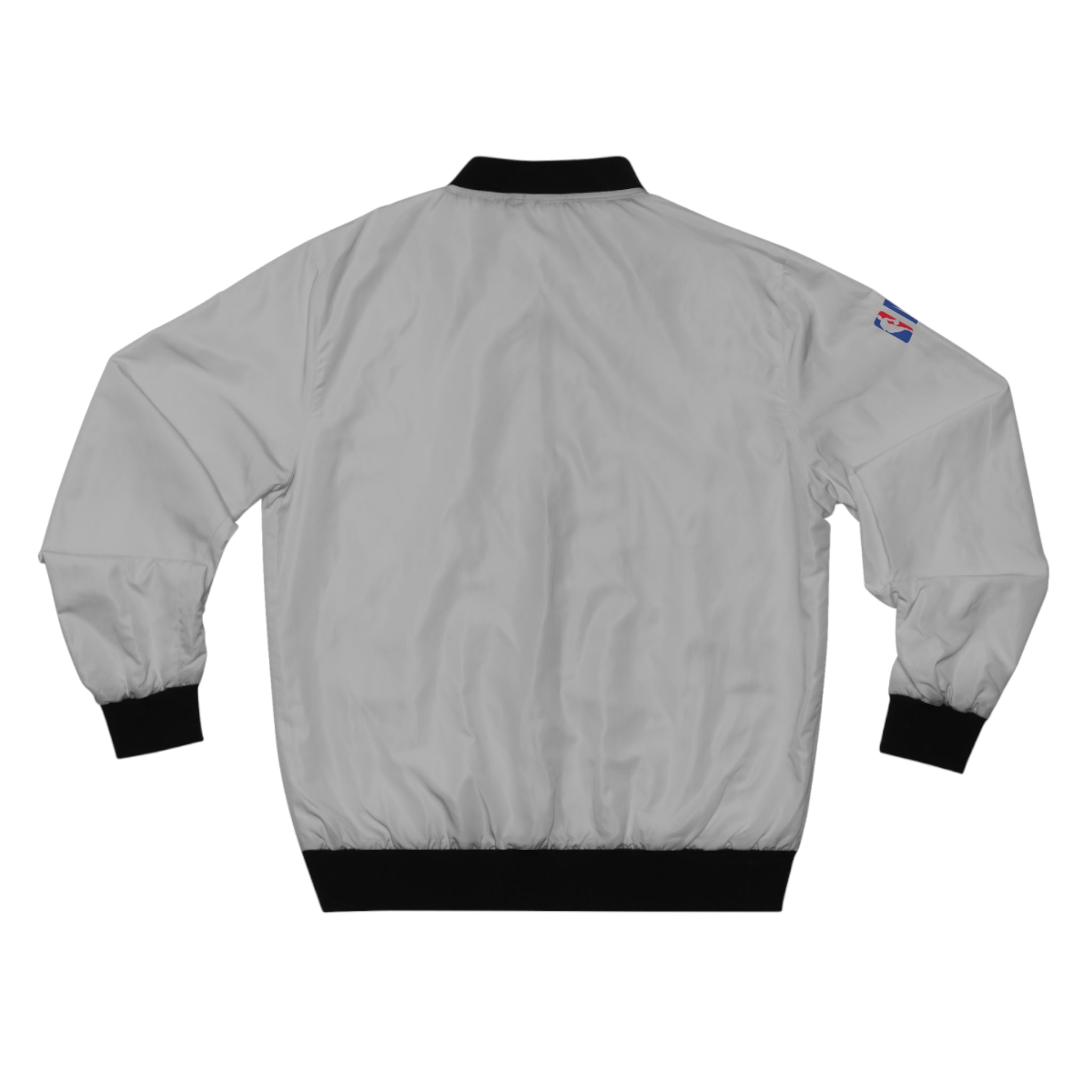 NBA Logo White Men's Bomber Jacket  Classic Basketball Team Jacket