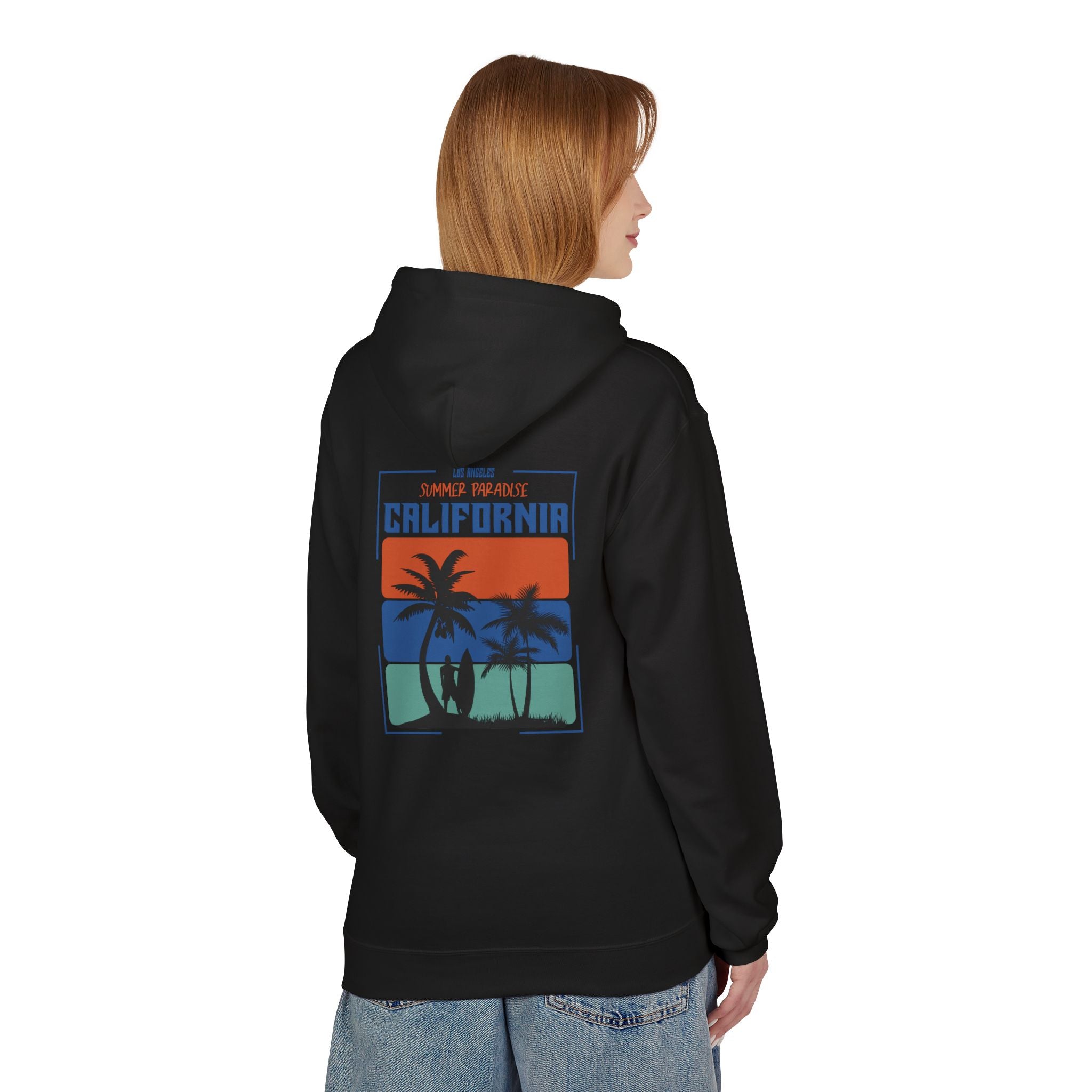 California Sunset Surf Hoodie  Summer Vacation Beach Pullover