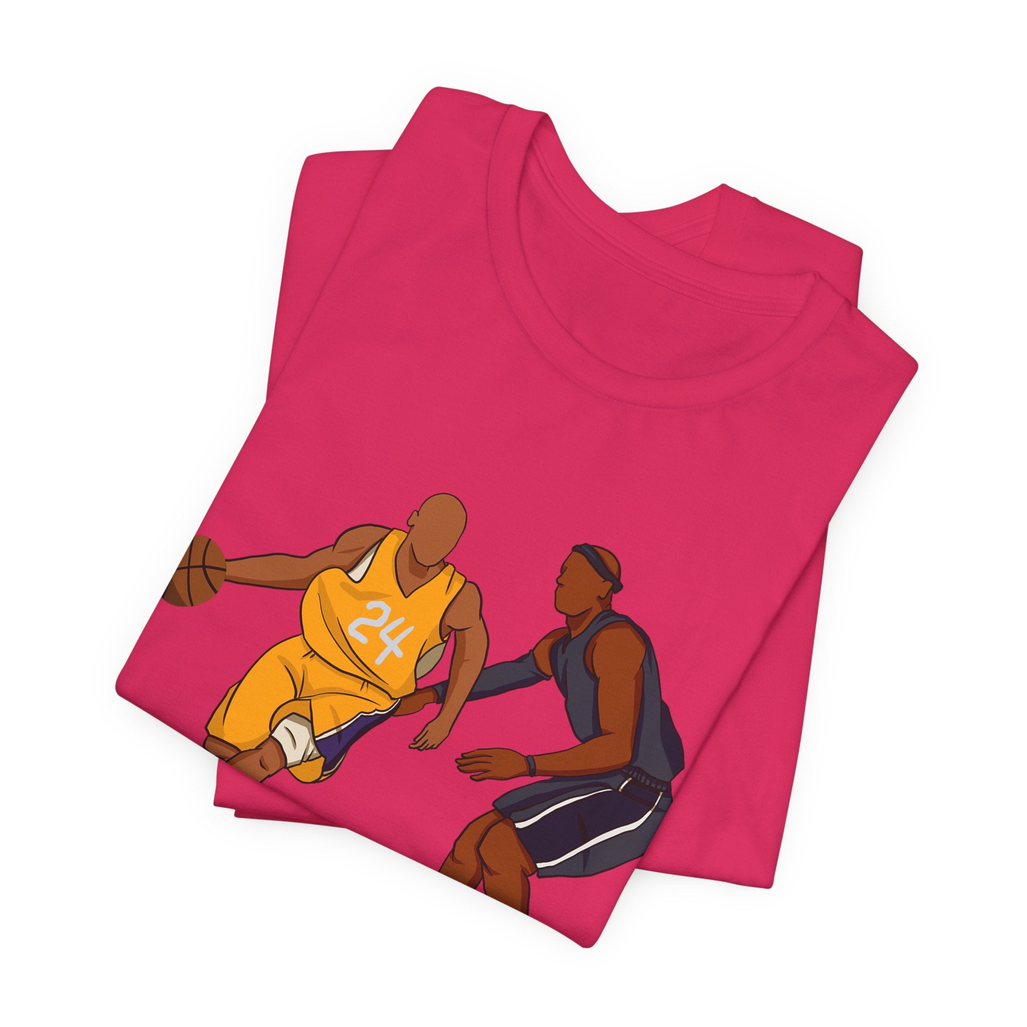 Basketball Players Tee Dribble Defender Court Illustration