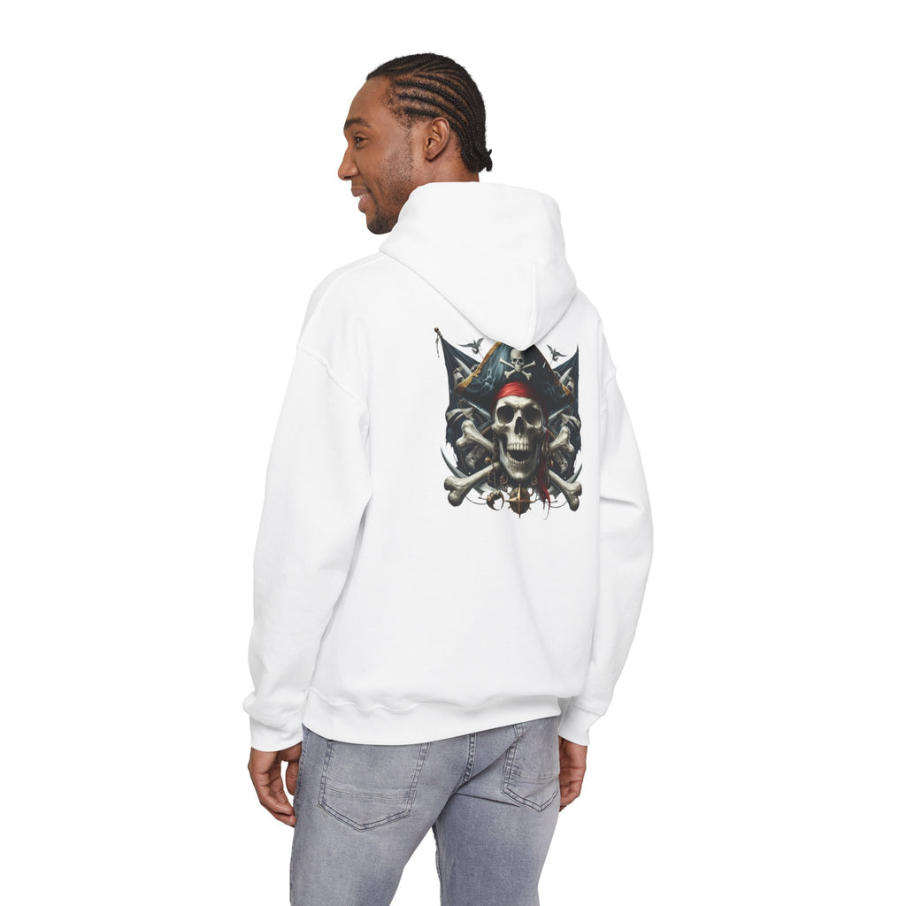 Pirate Skull Anchor Hoodie  Nautical Skull & Crossbones Pullover